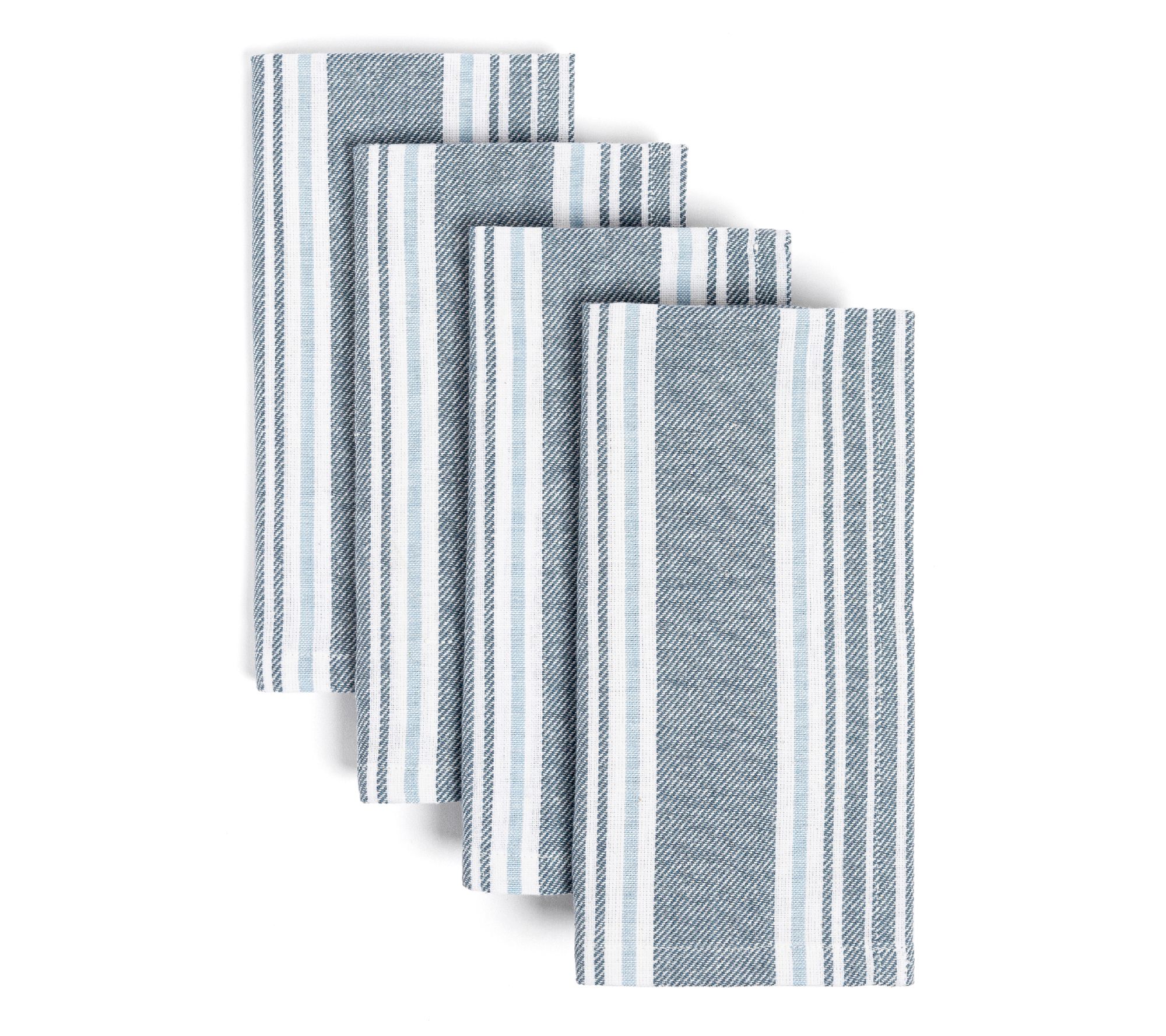 over&back Woven Striped Cloth Napkins, Set of 4