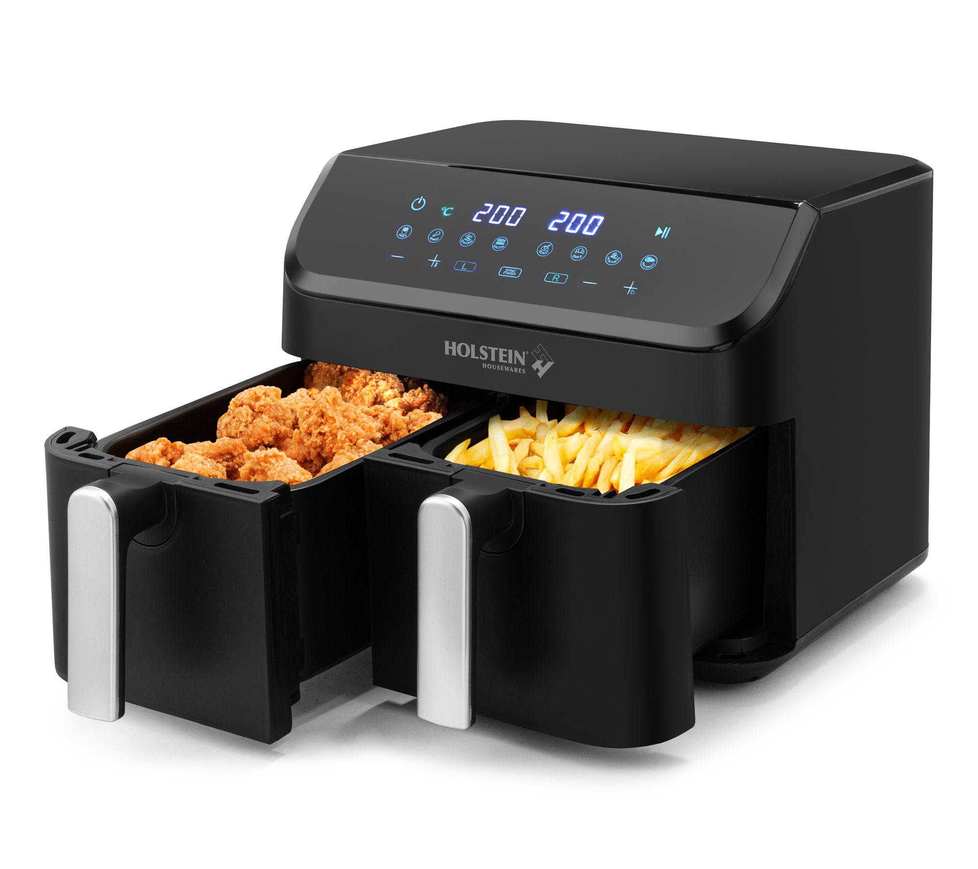 Holstein Housewares 9.5-Qt Dual Basket DigitalAir Fryer