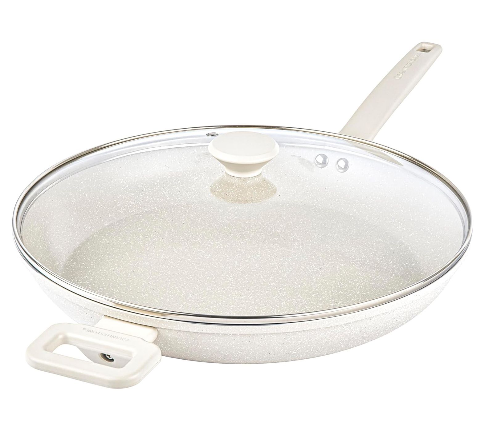 Granitestone Desert Beige 14'' Nonstick Fry Panwith Lid