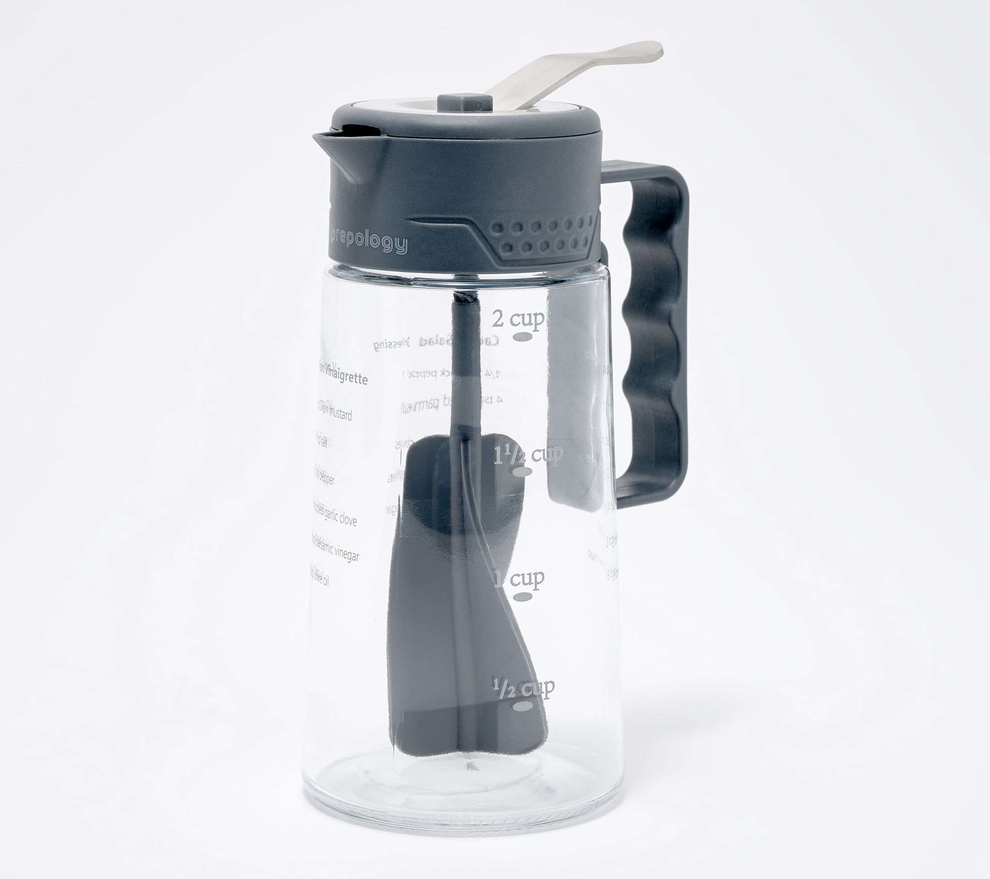 Prepology 17-oz Glass Salad Dressing & Marinade Mixer