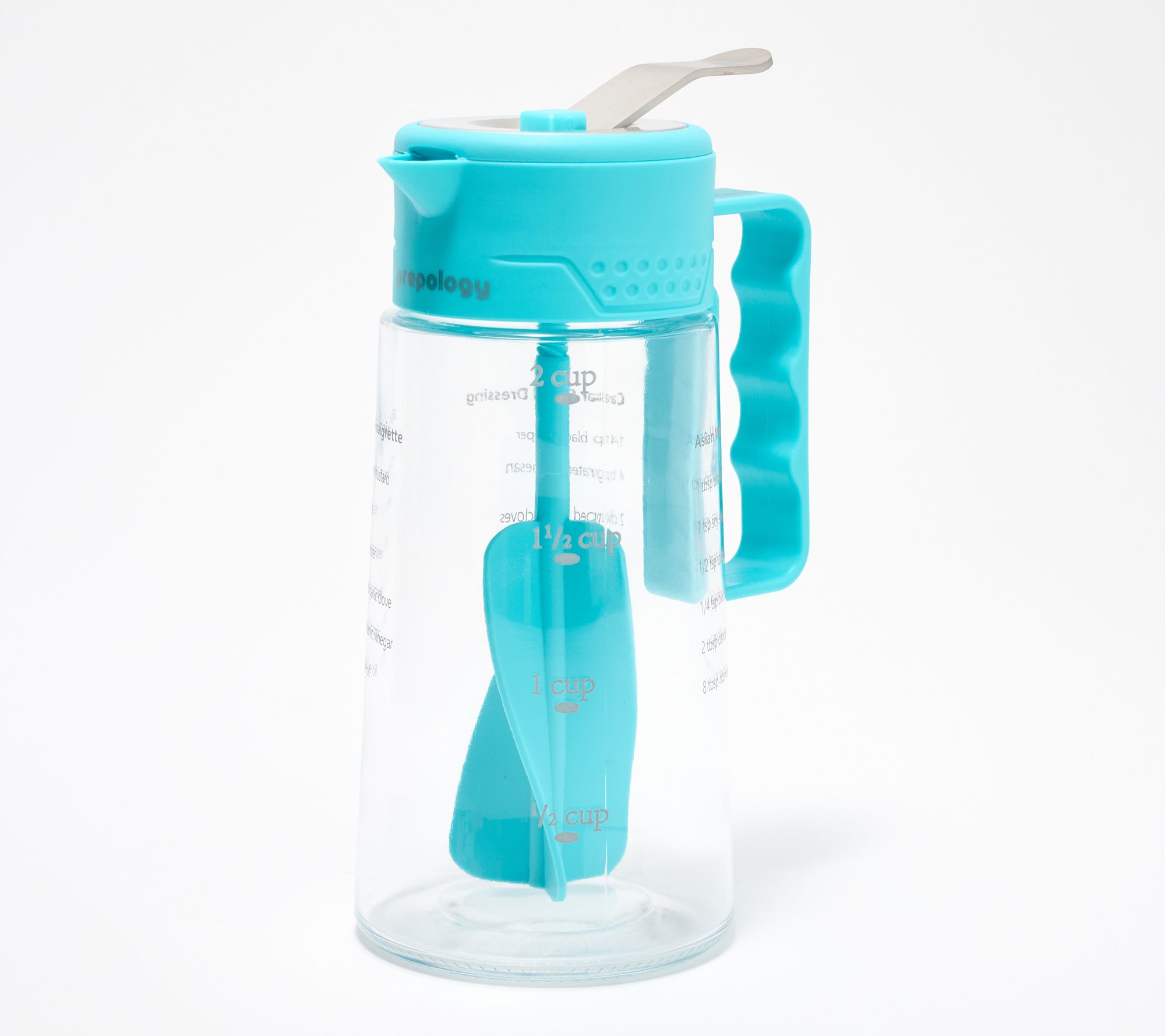 Prepology 17-oz Glass Salad Dressing & Marinade Mixer