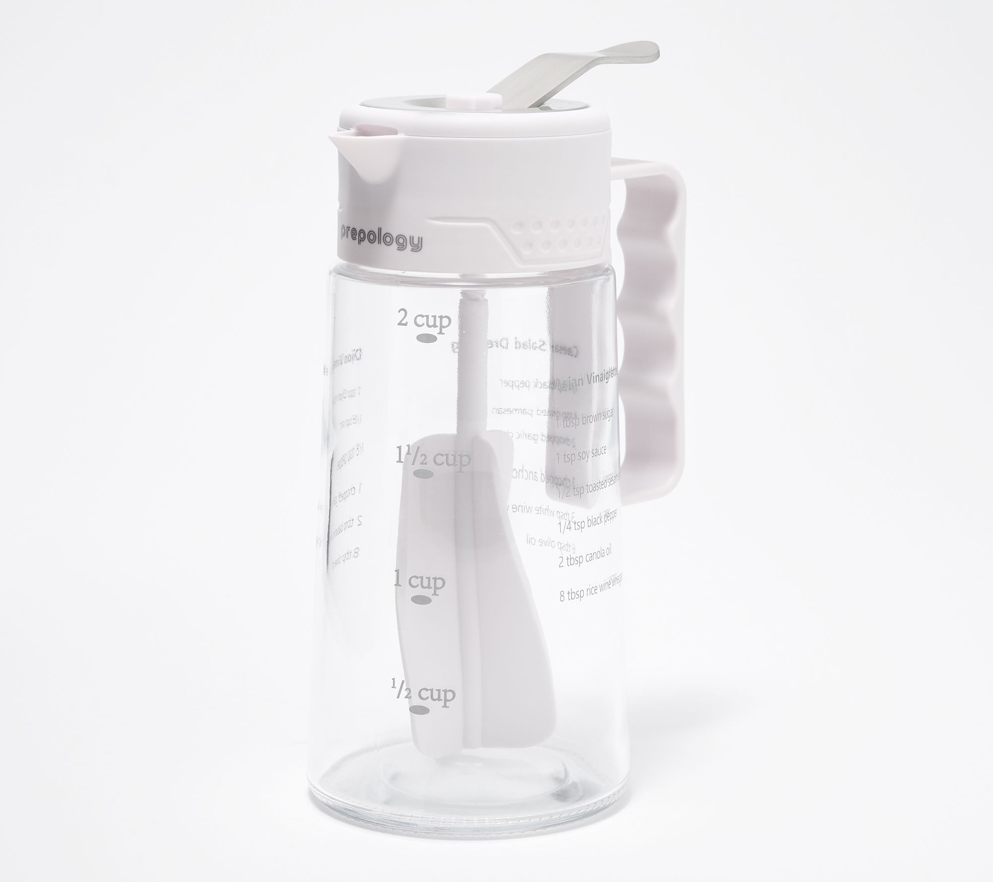 Prepology 17-oz Glass Salad Dressing & Marinade Mixer