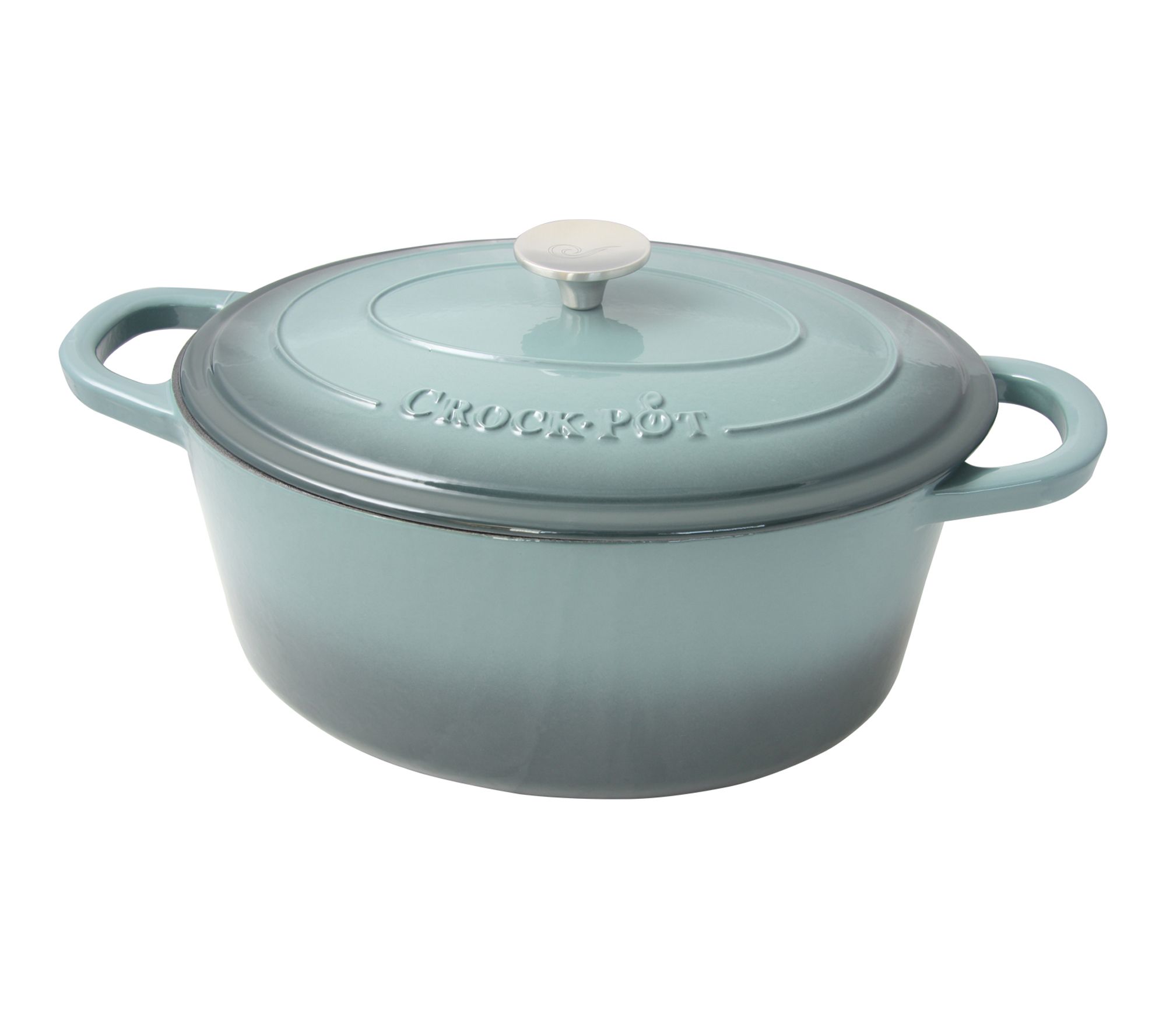 Crock Pot Artisan 7qt Enameled Cast Iron DutchOven Oval Slate