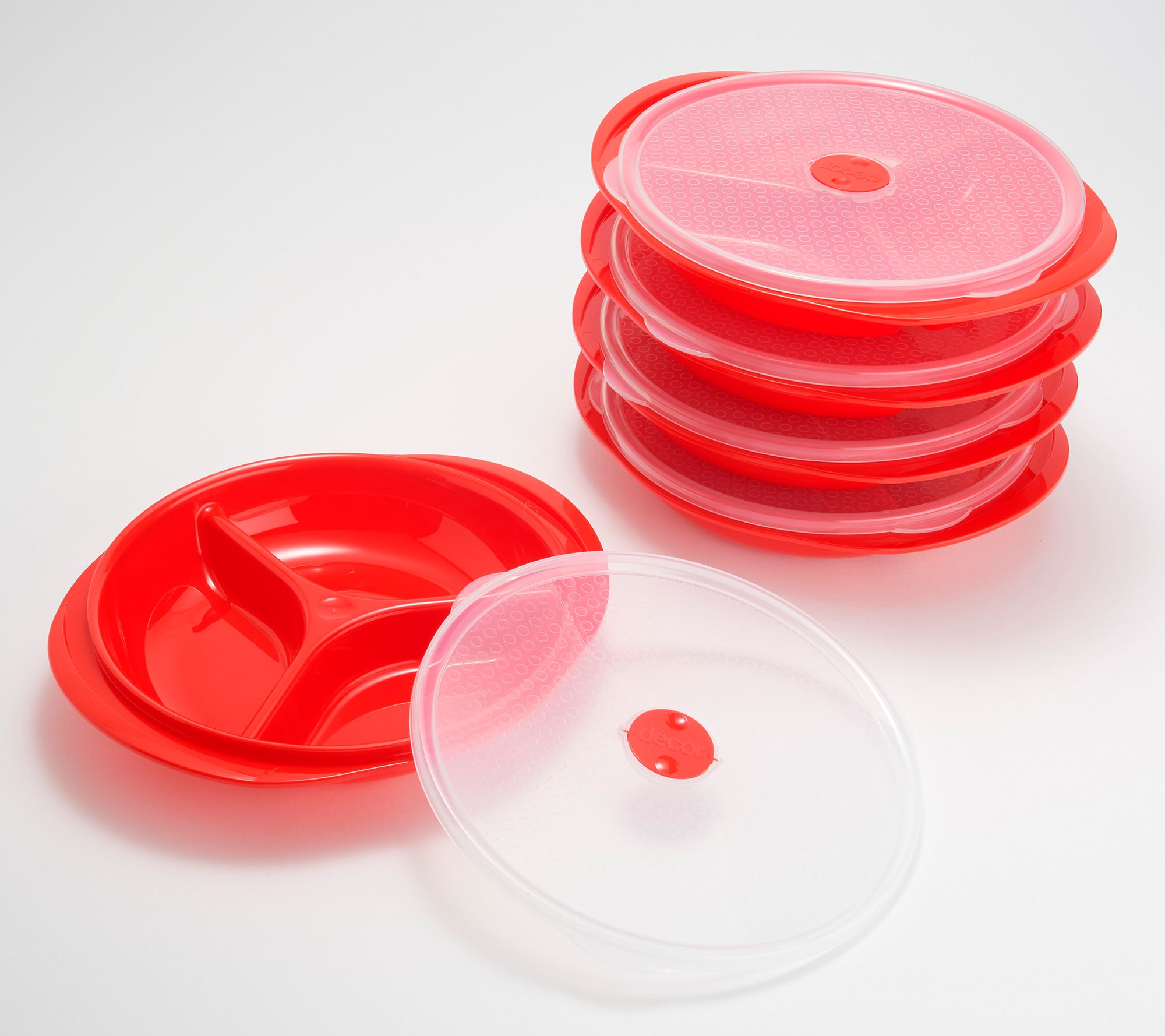 Decor Set of 5 Segmented Microwave Plates