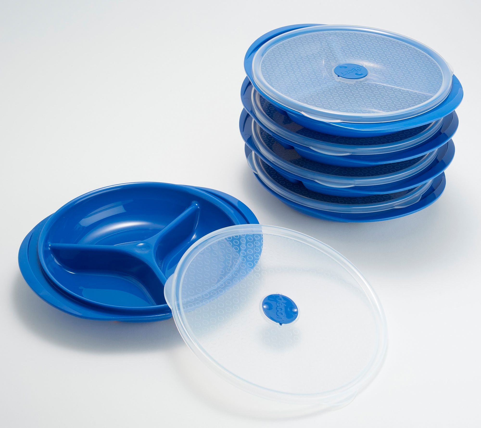 Decor Set of 5 Segmented Microwave Plates