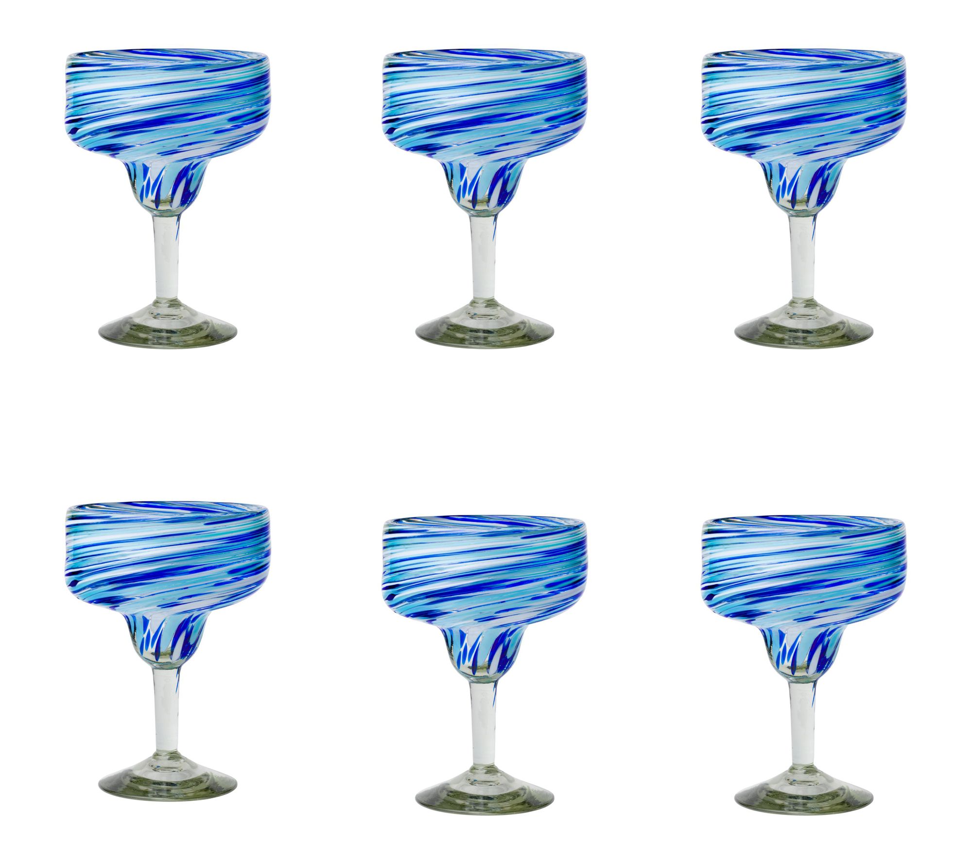 10 Strawberry Street Set of 6 Malibu Mexican Margarita Glasses