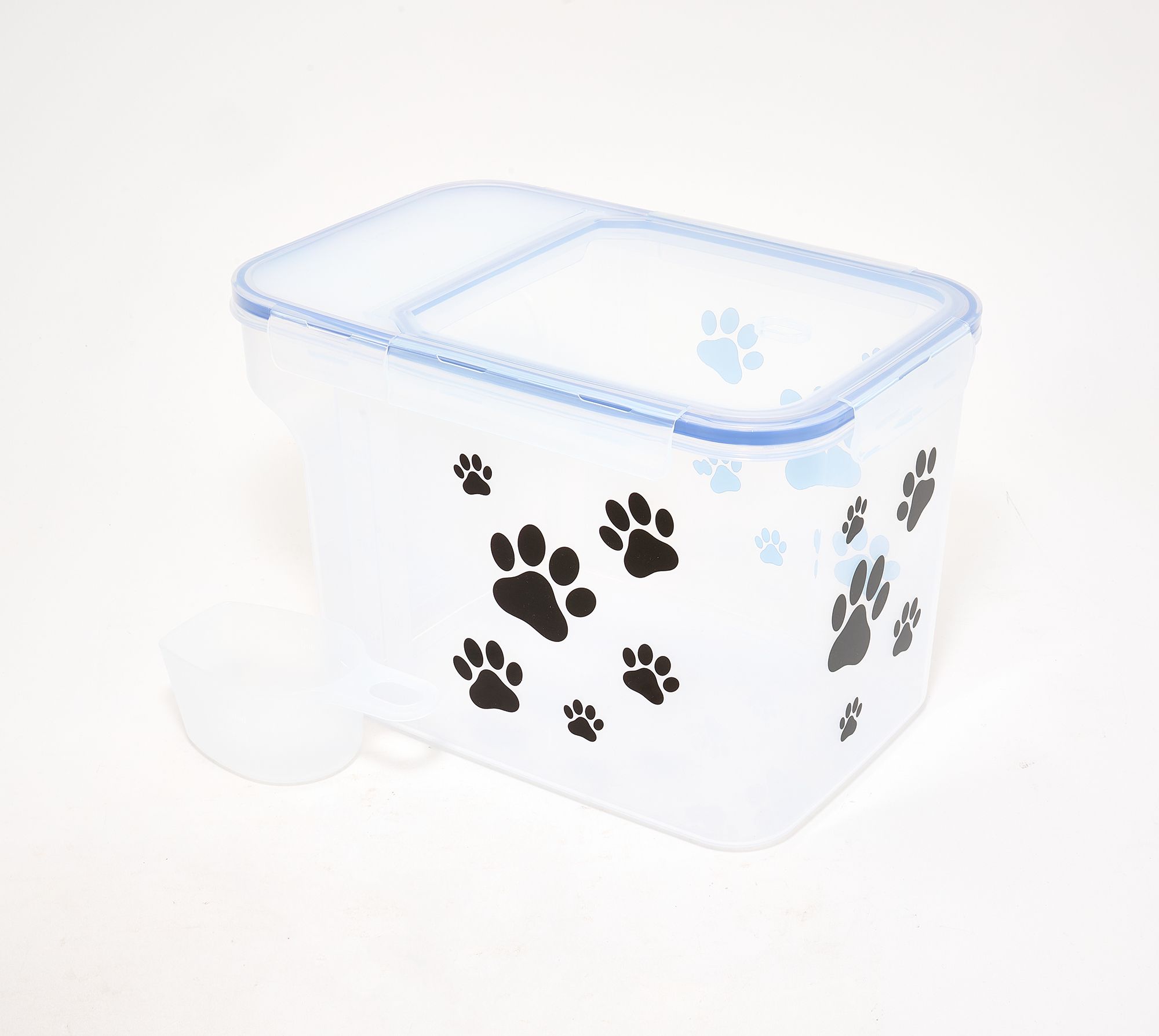 LocknLock Large 42-Cup Flip-Top Paw Print Container w/ Scoop
