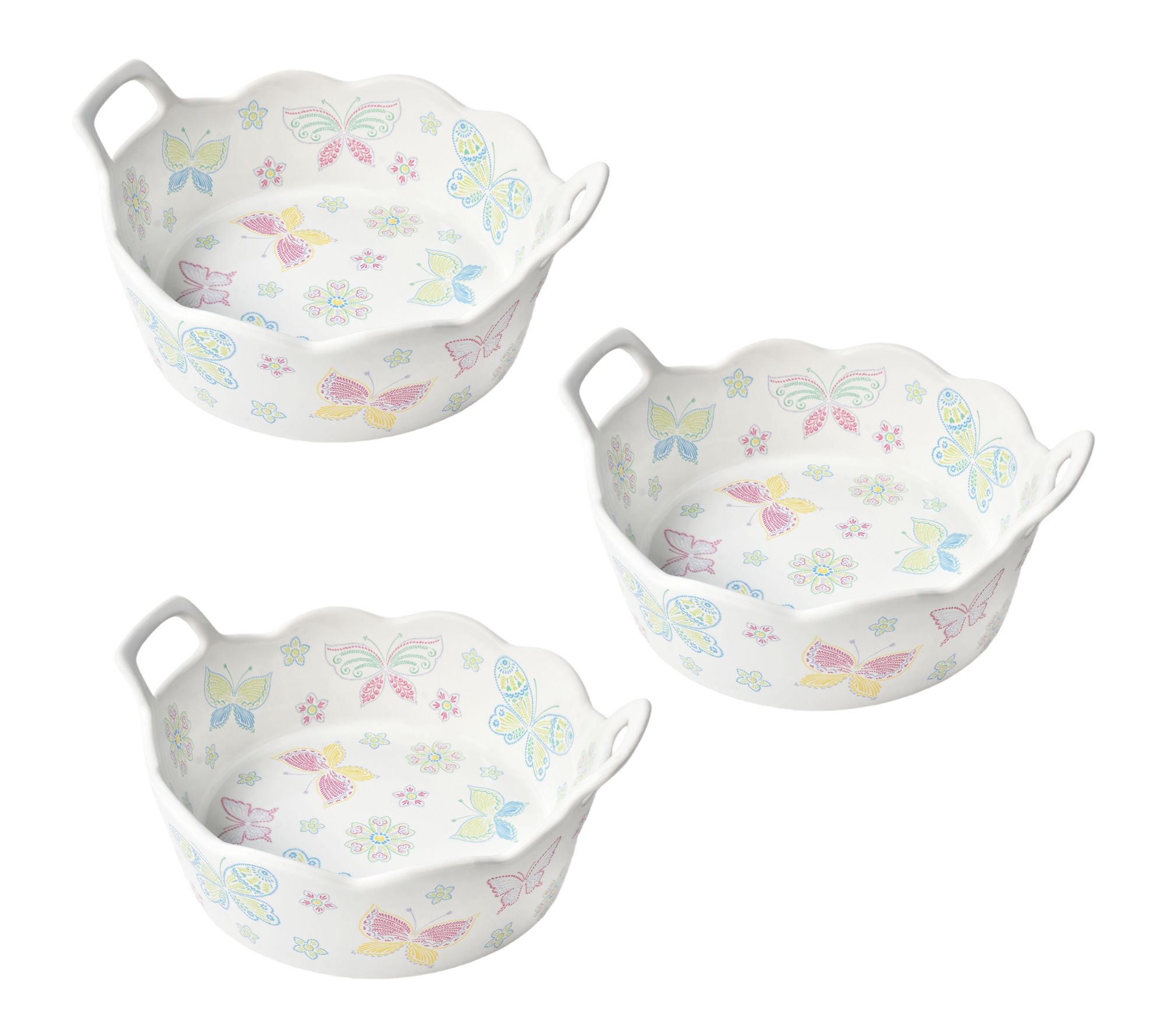 "As Is" Temp-tations Set of (3) Round Nesting Mini Bakers