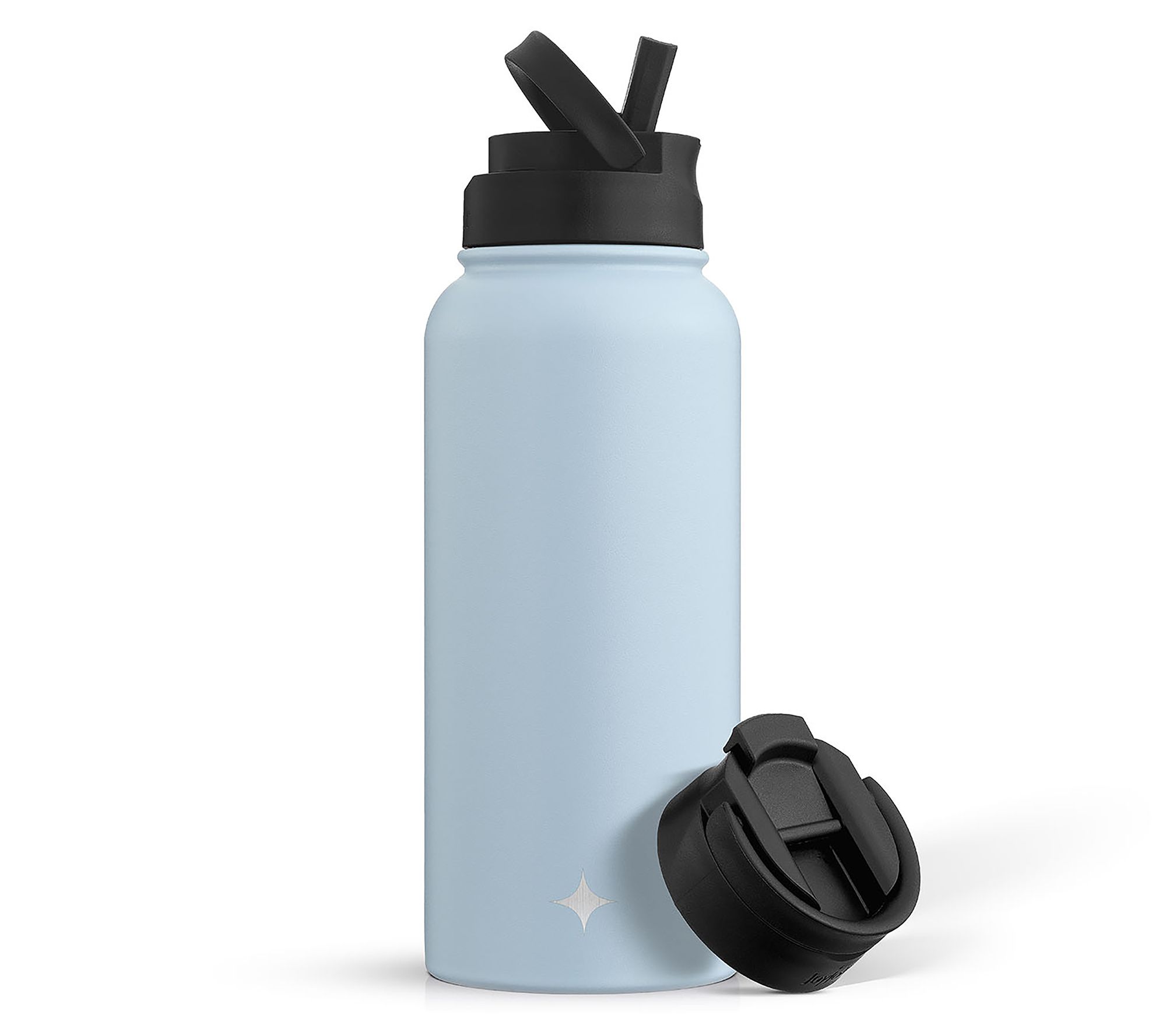 JoyJolt Insulated Water Bottle w/ Flip Lid & Sprt Straw