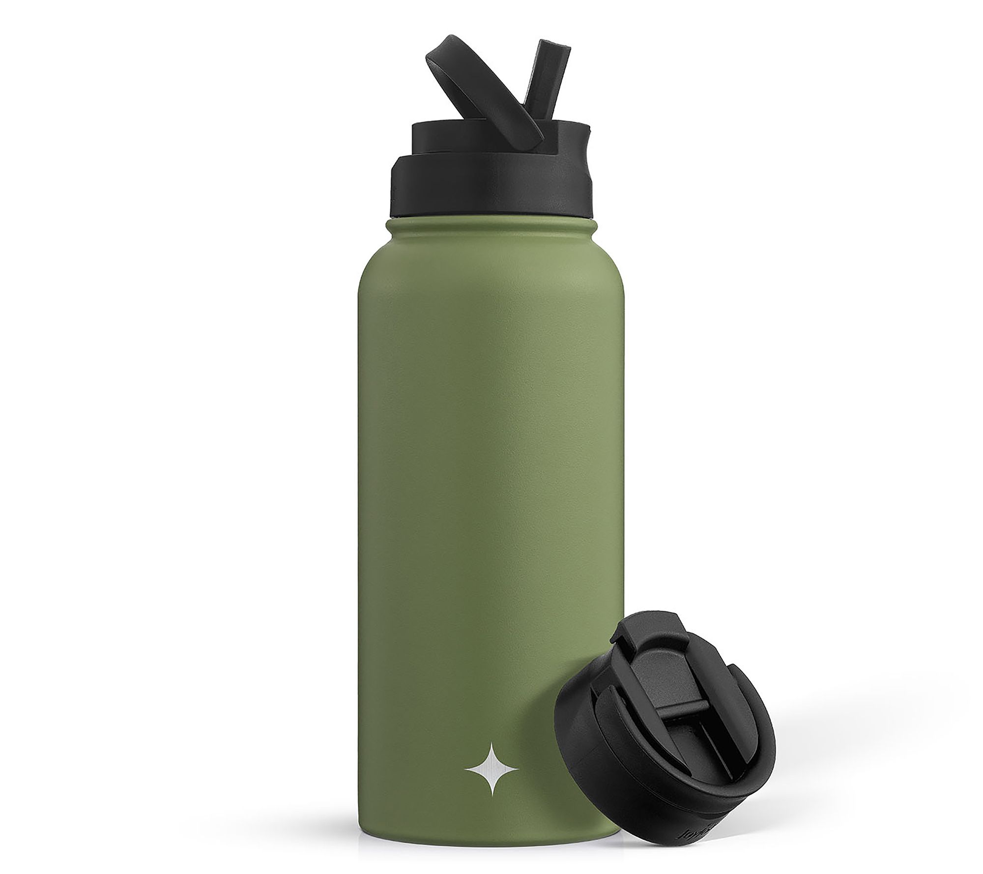 JoyJolt Insulated Water Bottle w/ Flip Lid & Sprt Straw