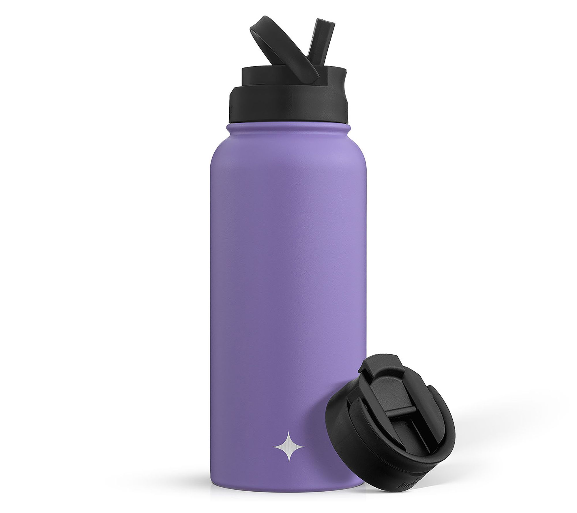 JoyJolt Insulated Water Bottle w/ Flip Lid & Sport Straw
