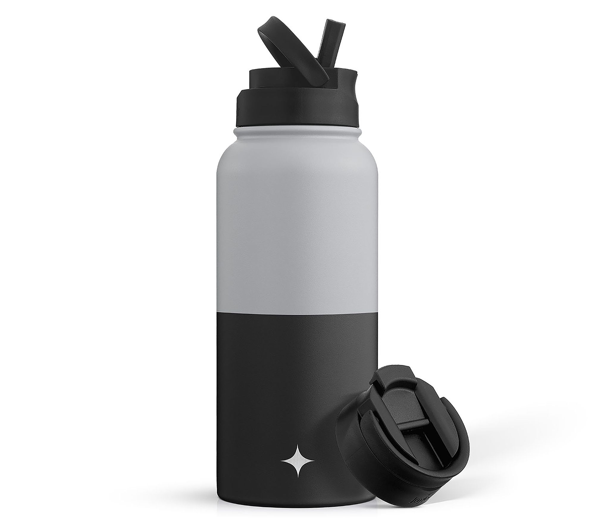JoyJolt Insulated Water Bottle w/ Flip Lid & Sprt Straw