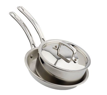 Farberware Classic Series 2qt Stainless Steel Double Boiler And Saucepan  With Lid Silver : Target