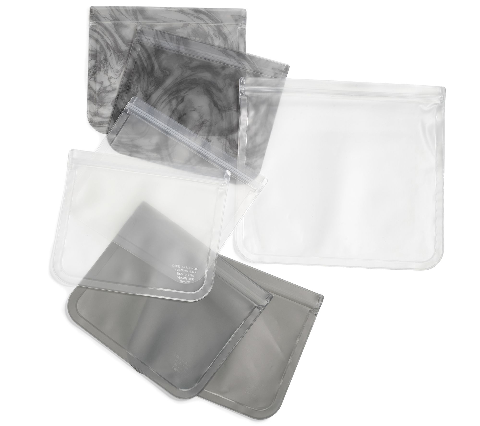PVC Transparent 11 Pcs Reusable Vacuum Food Storage Bags