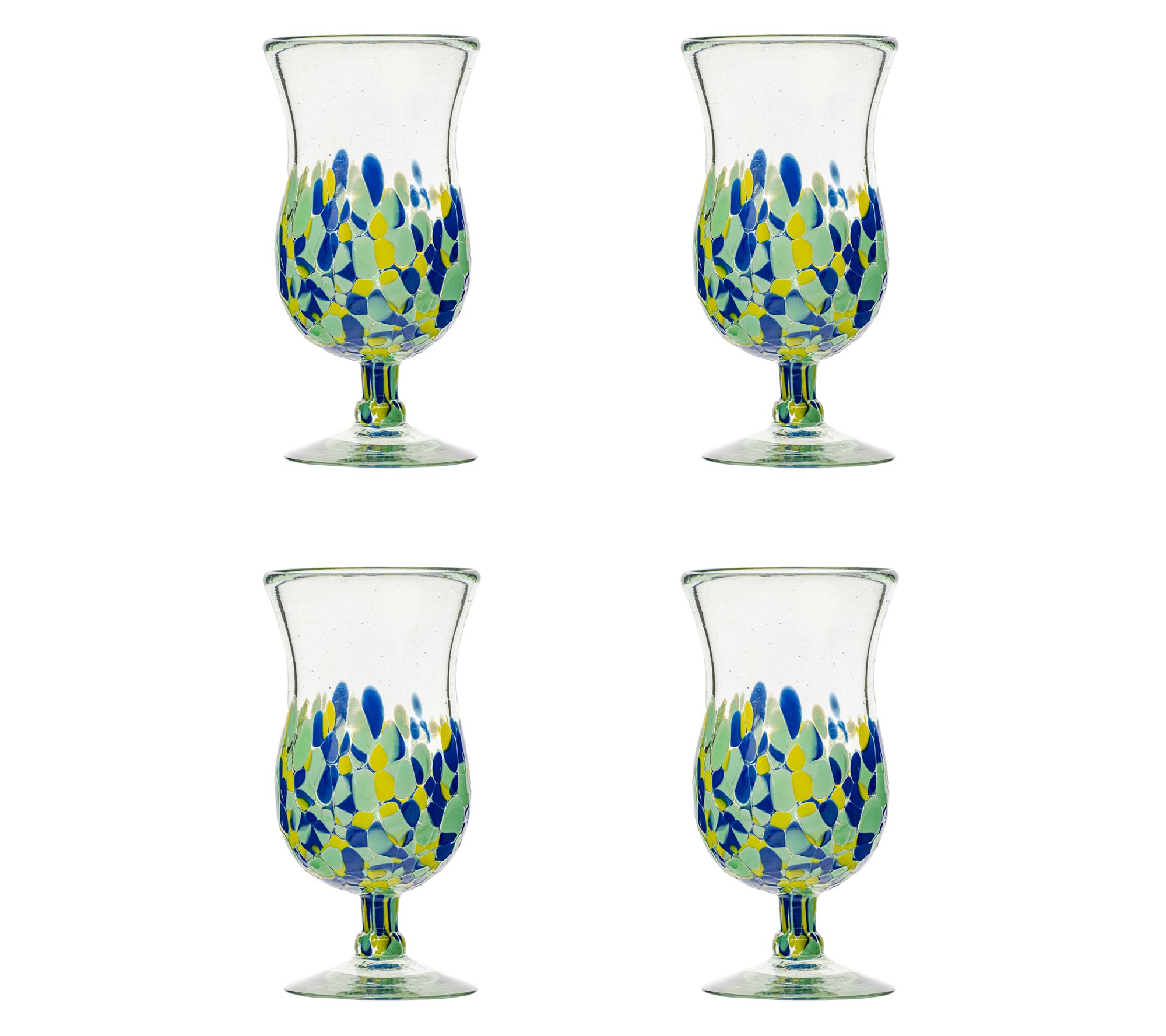 10 Strawberry Street Set of 4 Mazatlan MexicanHurricane Glass