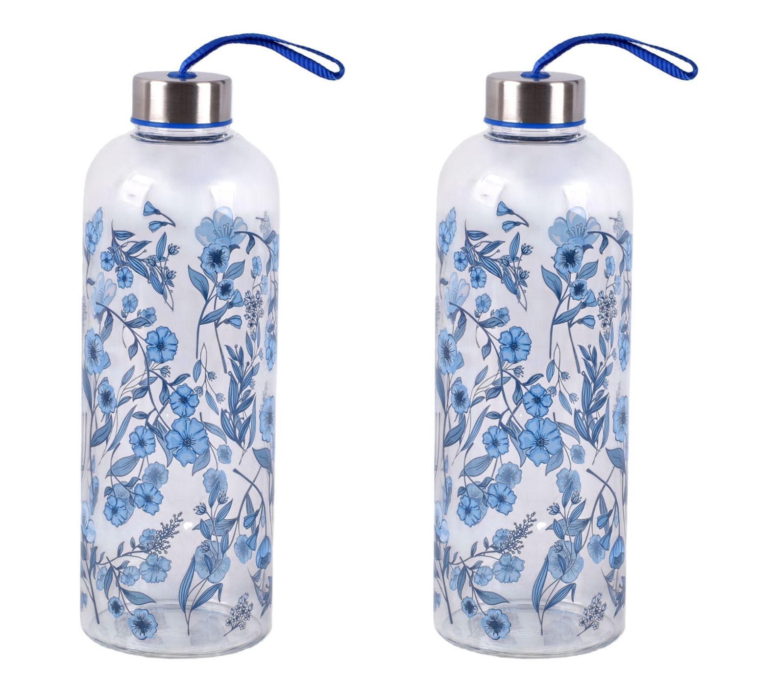 Temp-tations Set   of   2 Glass Water Bottles