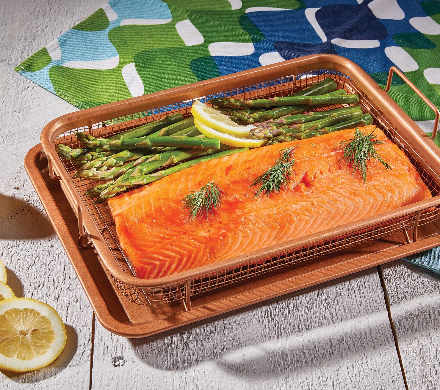 Copper Chef XL Crisper Basket with Baking Sheet& Recipes