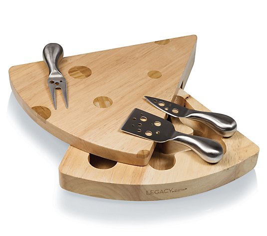 Picnic Time Swiss Cheese Board & Tool Set