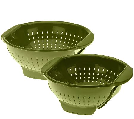 Farberware 3qt and 5qt Trap Door Colanders - Page 1 — QVC.com