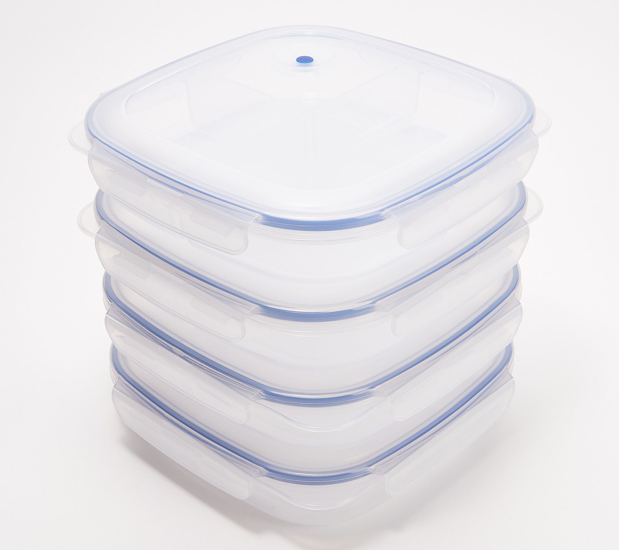 LocknLock Set of 4 Divider Plates with Vented Locking Lids