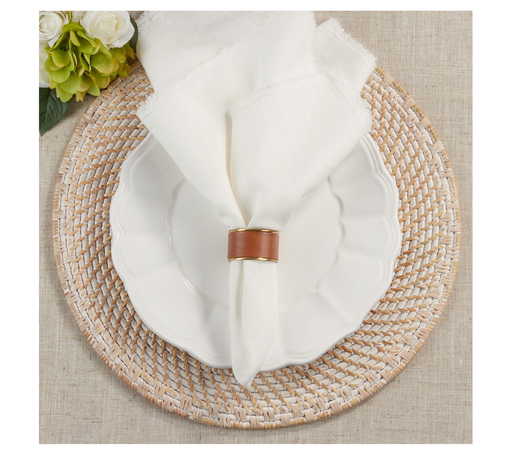 C&f Home Fountain & White Cotton Napkin Set Of 6 : Target