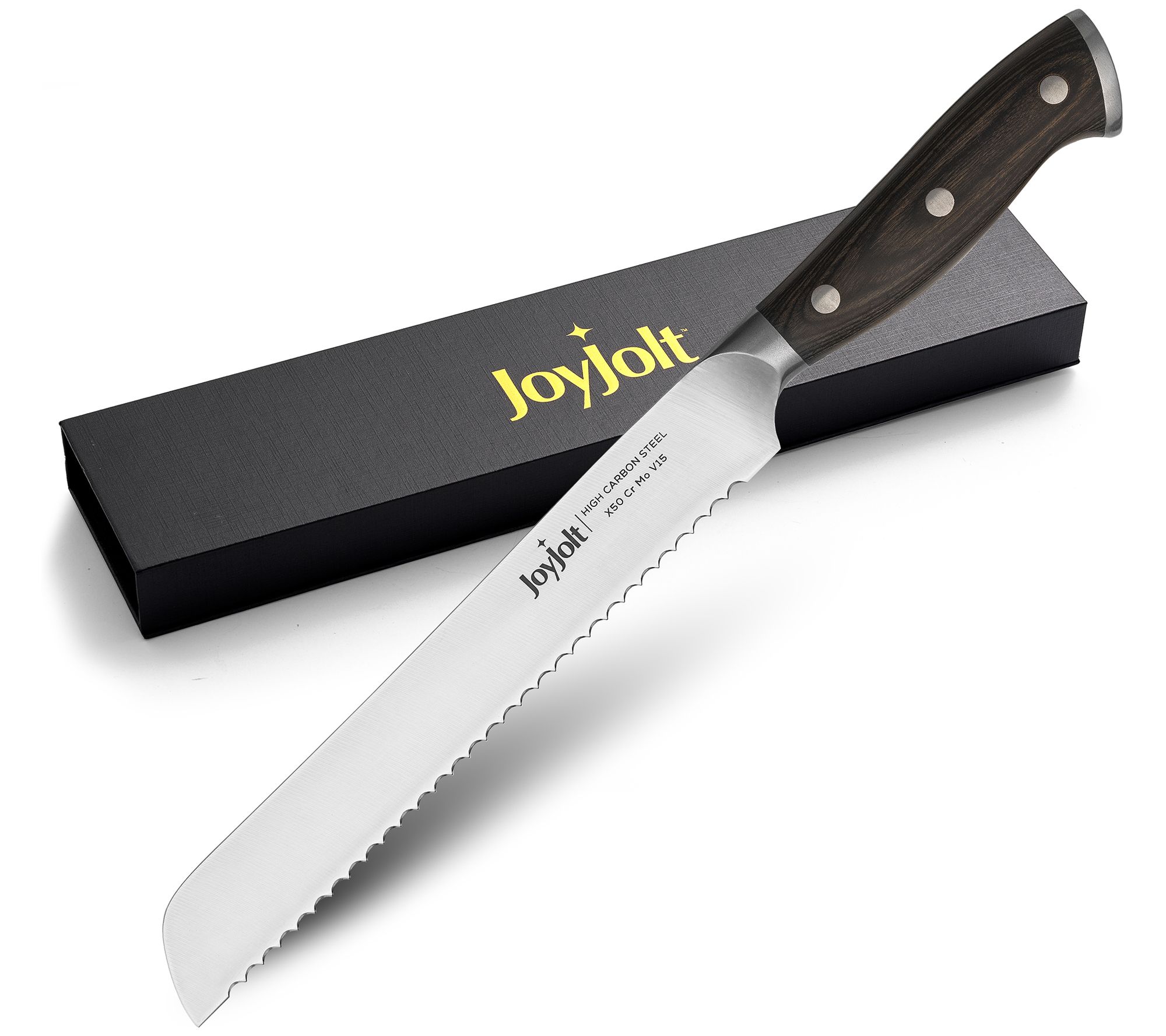 JoyJolt High Carbon Steel 11-Piece Assorted Knife Block Set 