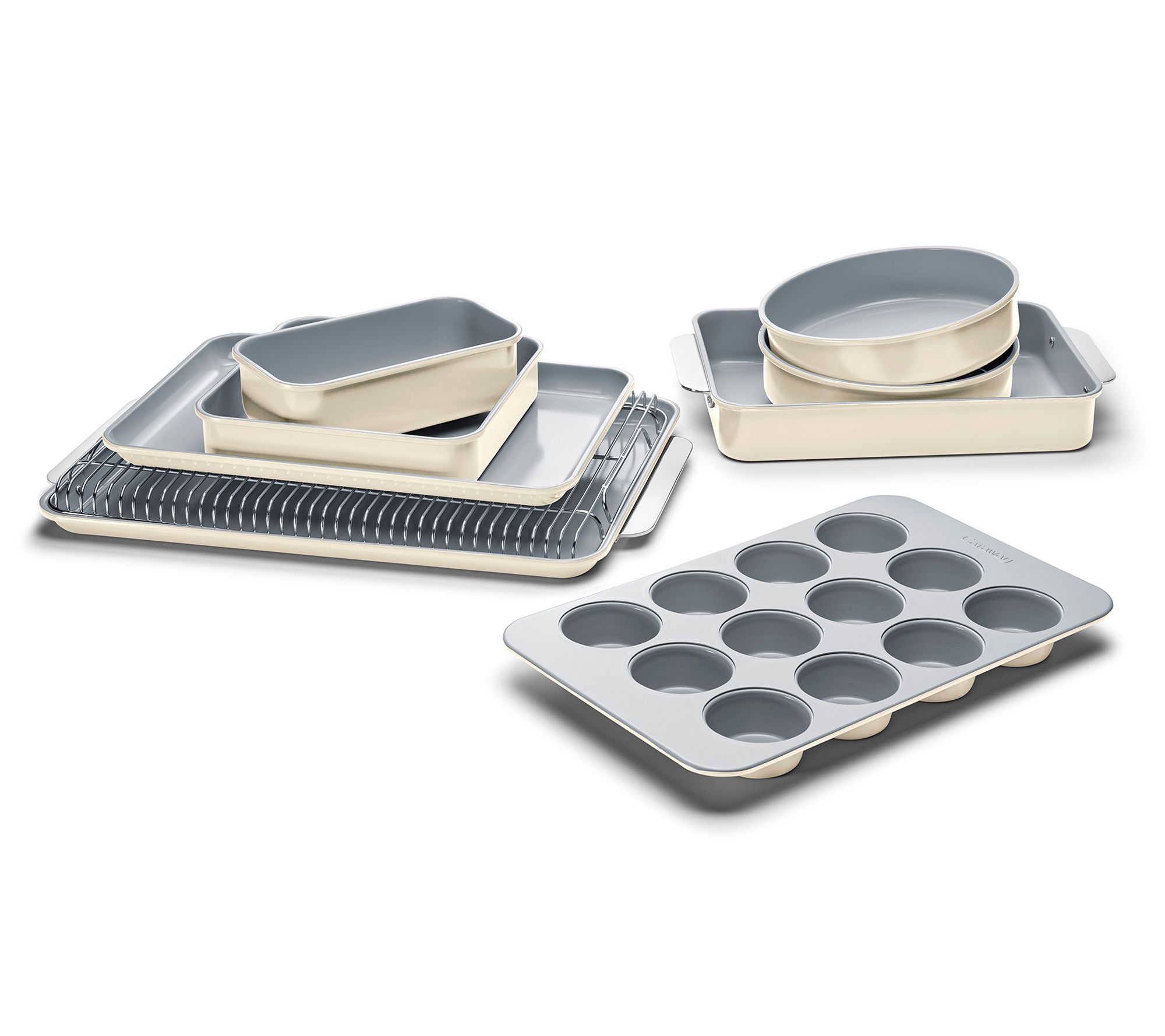 Farberware Specialty Bakeware Nonstick Pressure Cookware Bakeware Set, 4-Piece, Gray