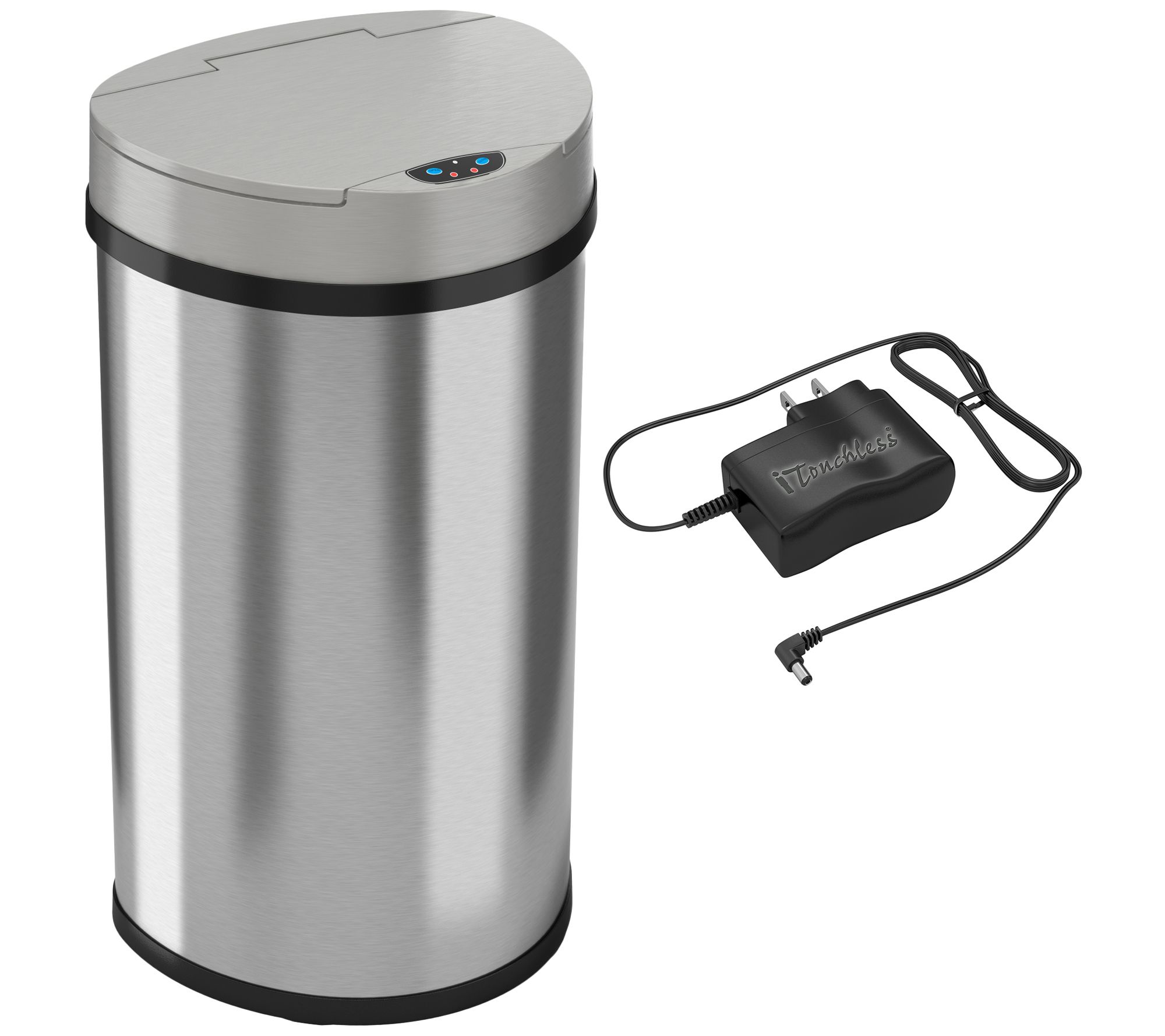 iTouchless 13 Gallon Automatic Trash Can with 10 Trash Bags, Stainless  Steel, Big Lid Opening Touchless Sensor Kitchen Garbage Bin