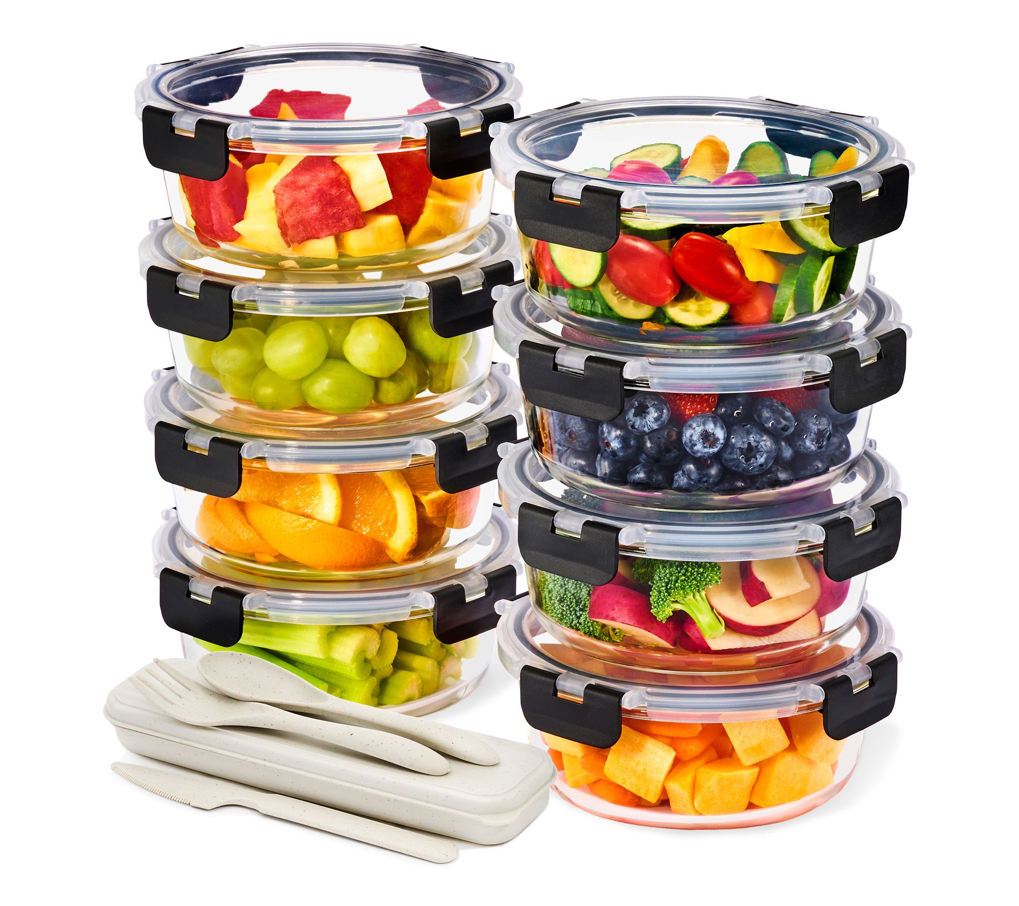 Sorbus Glass Meal Prep Containers with AirtightLids 8-Pack