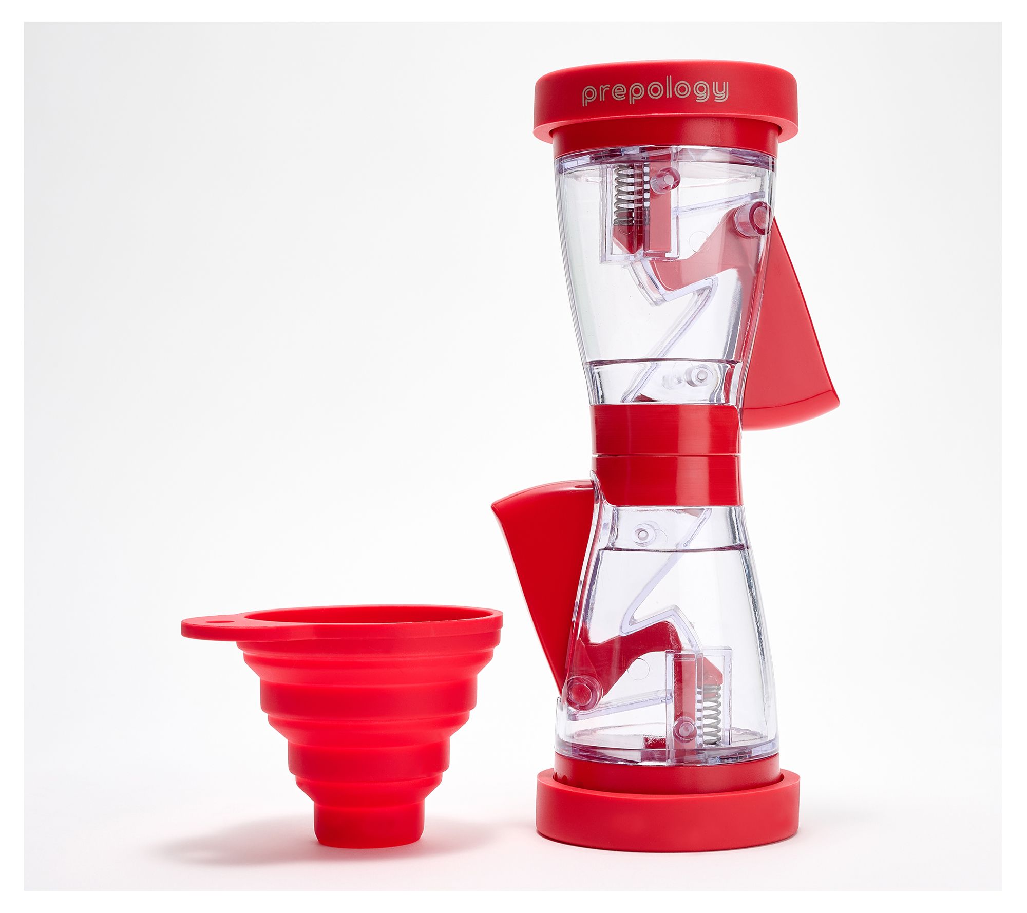 "As Is" Prepology 2-in-1 Salt & Pepper Grinder w/Funnel & Caps