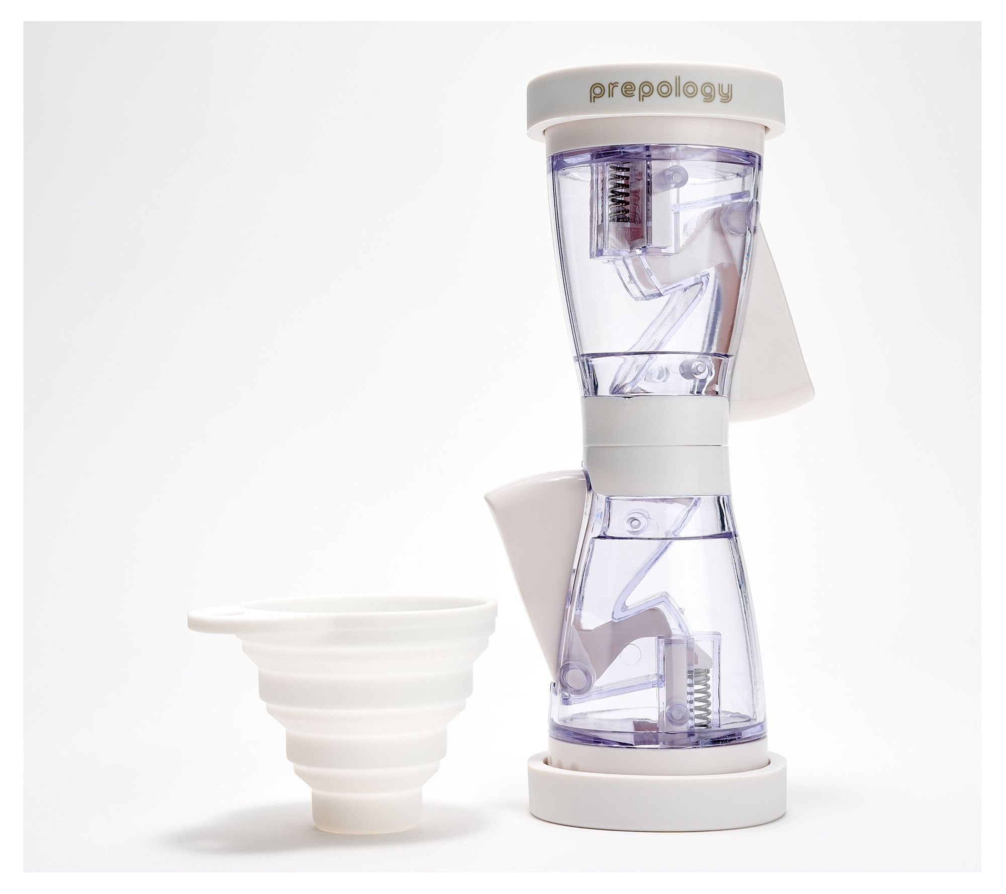 "As Is" Prepology 2-in-1 Salt & Pepper Grinder w/Funnel & Caps