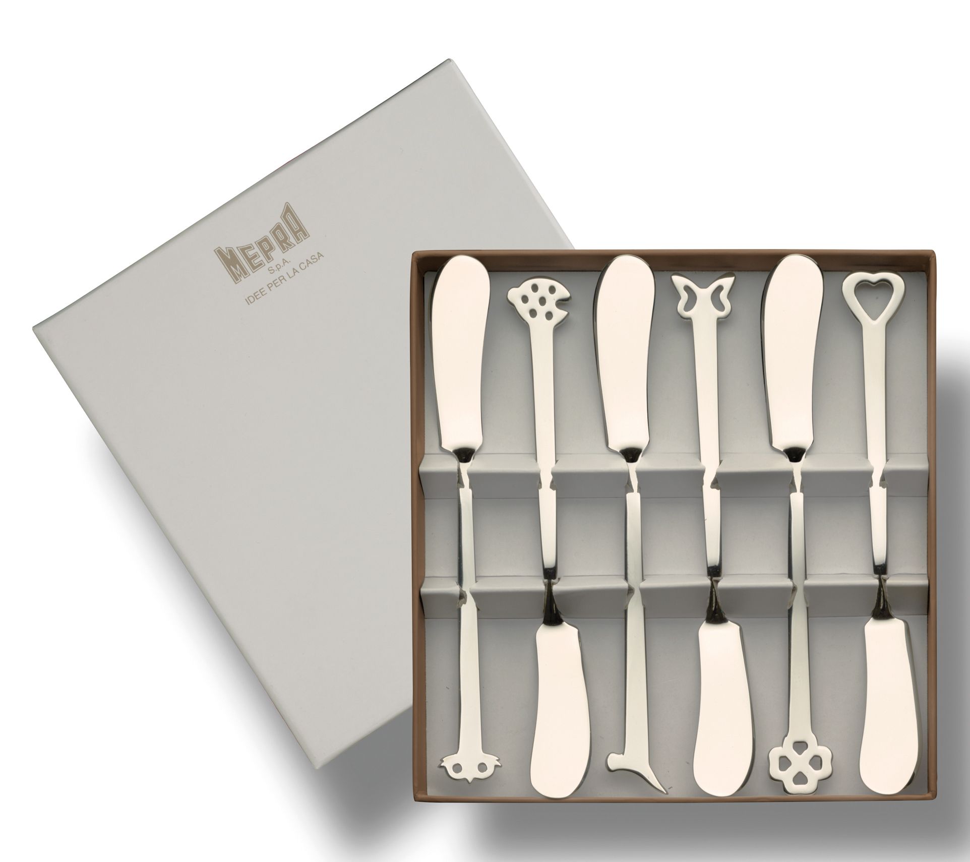 Mepra 6pc Evento Mirror Butter Spreader Set