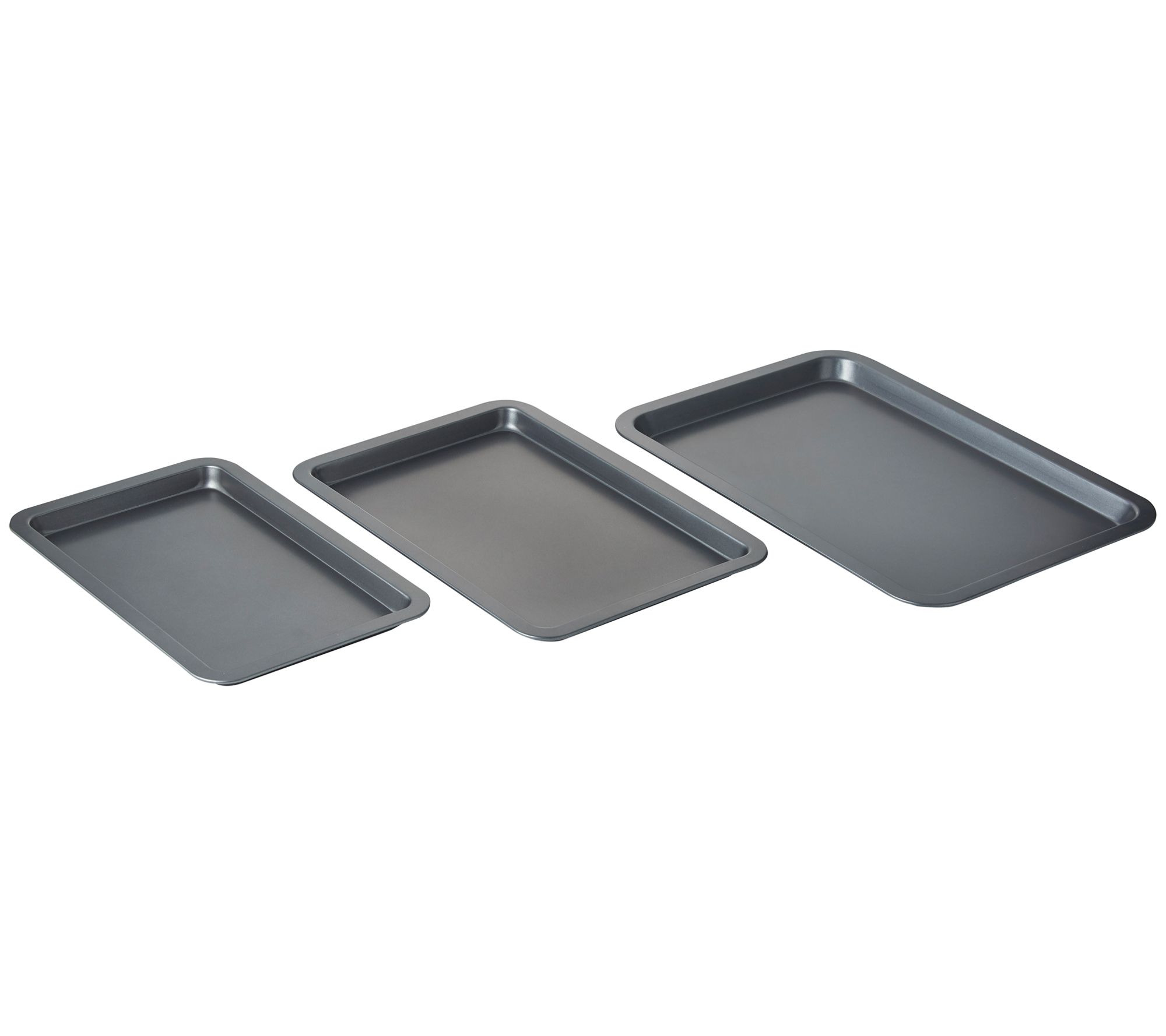Rachael Ray Nonstick Bakeware Cookie Pan Set - 3 Piece - Gray with Red  Silicone Grips, 1 - Foods Co.