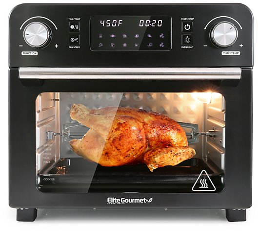 Elite Gourmet Programmable 23-Liter Air Fryer Rotisserie Oven