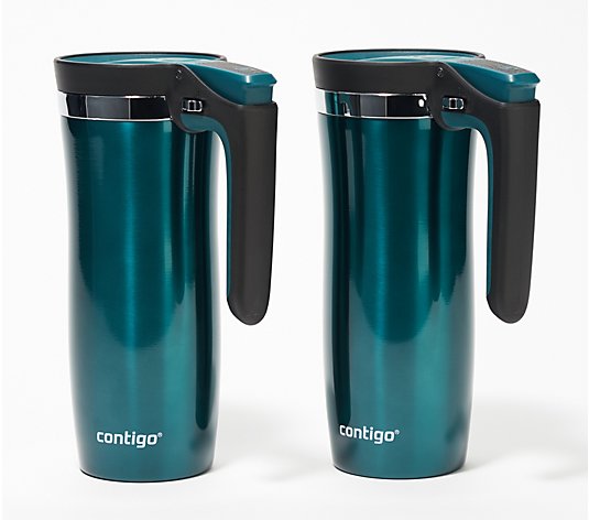 Contigo Set of (2) 16-oz Insulated Portable Mug with Handle 