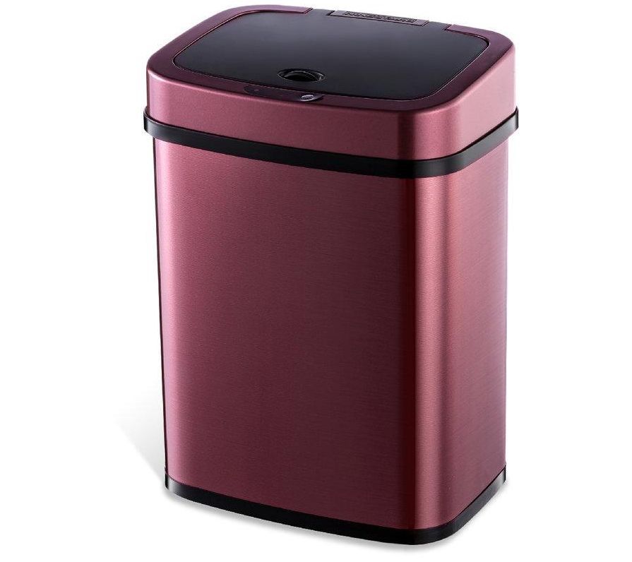 NINESTARS Motion Sensor 3.2 Gal Stainless Stee l Trash Can