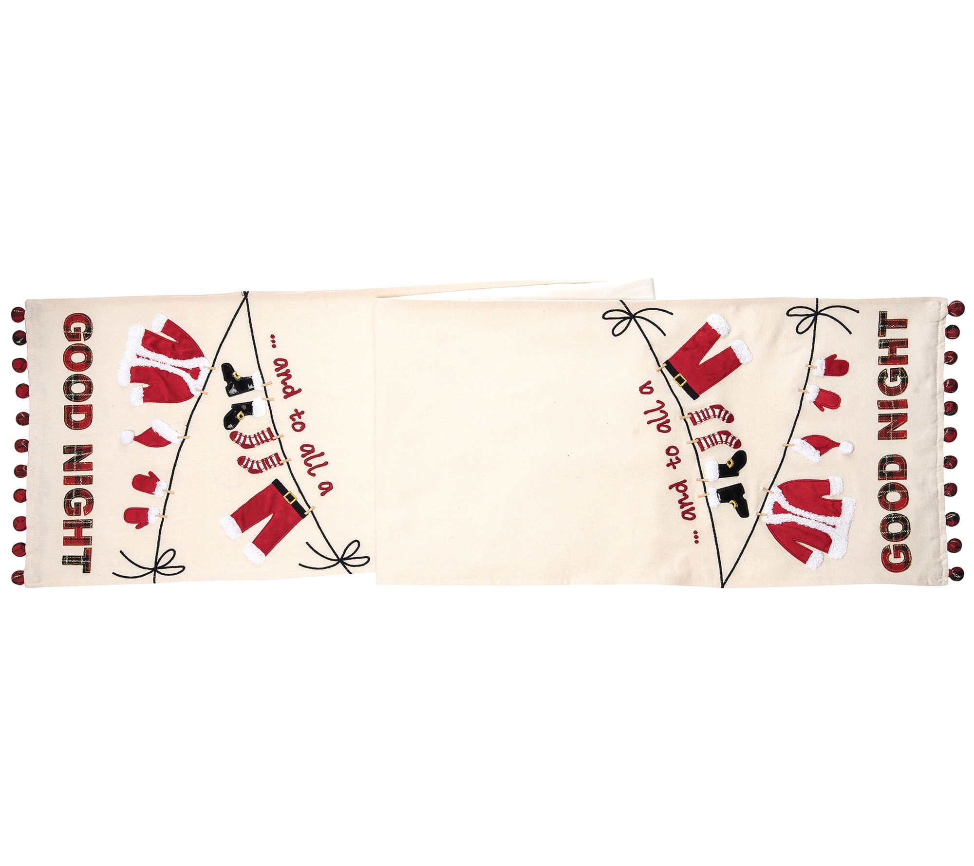 C&F Home 14" x 72" Christmas Clothesline Table Runner