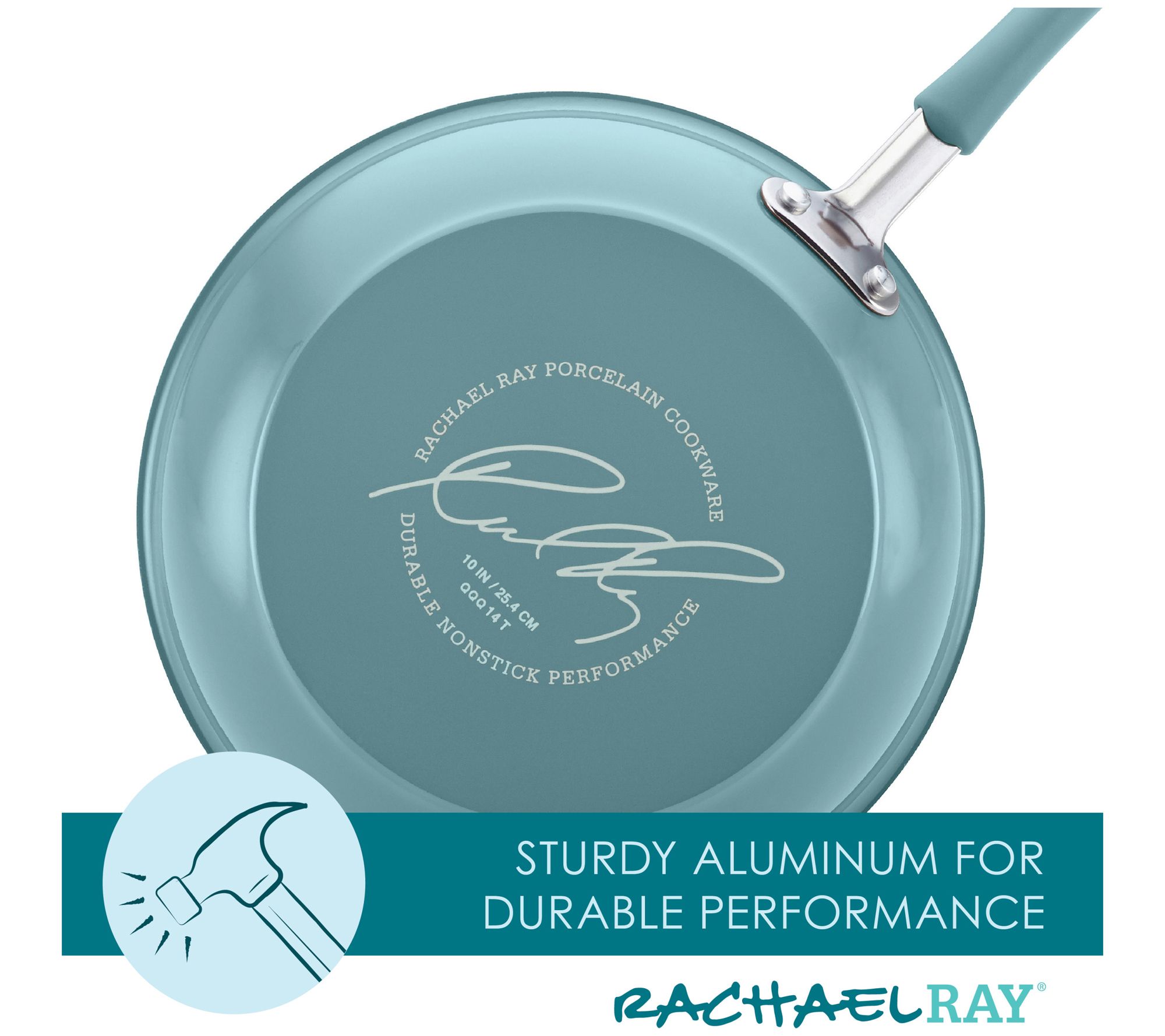 Rachael Ray Create Delicious 13pc Aluminum Nonstick Cookware Set Teal :  Target