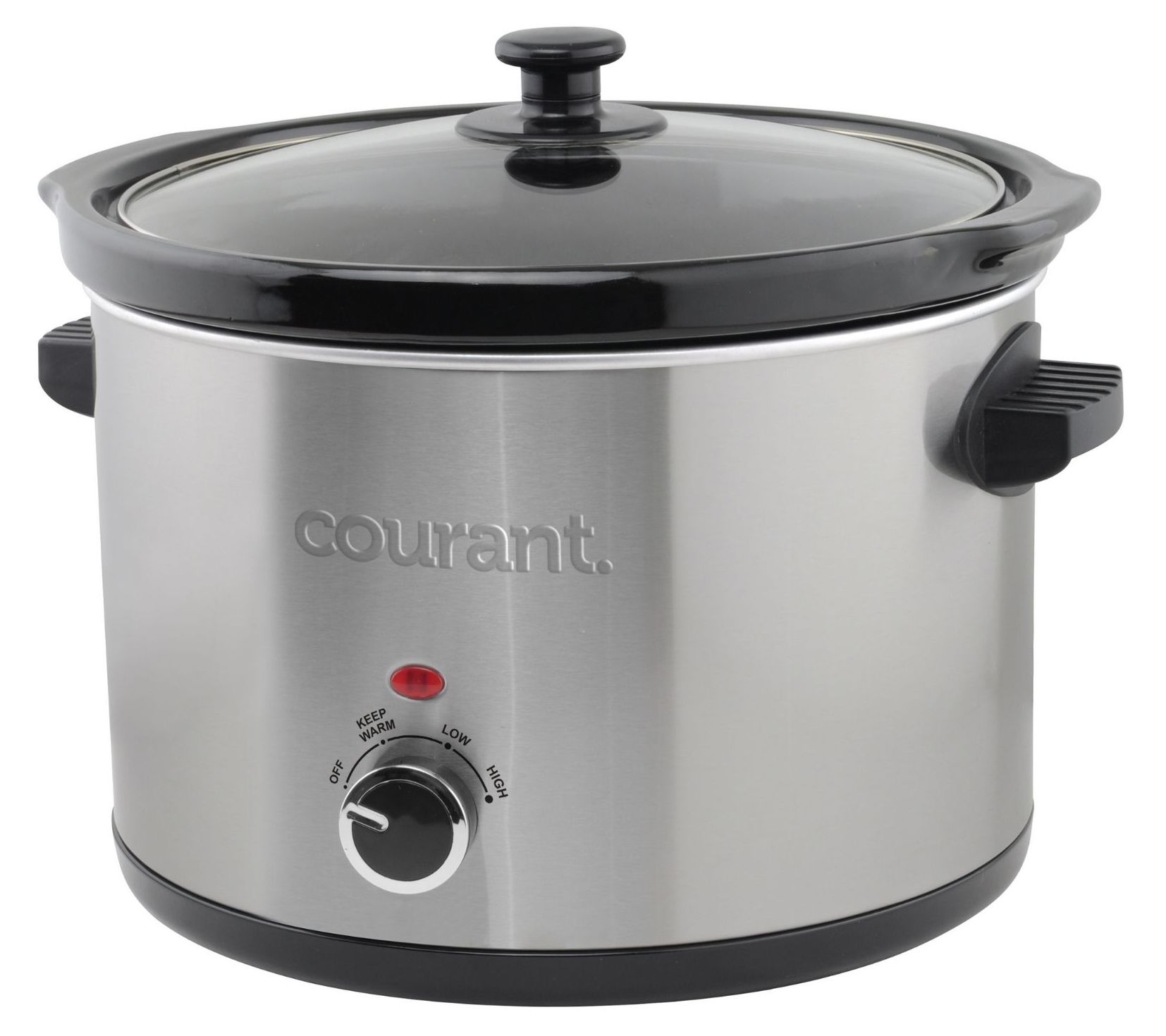 Courant 5Qt Slow Cooker, Ceramic Pot, Black Matte