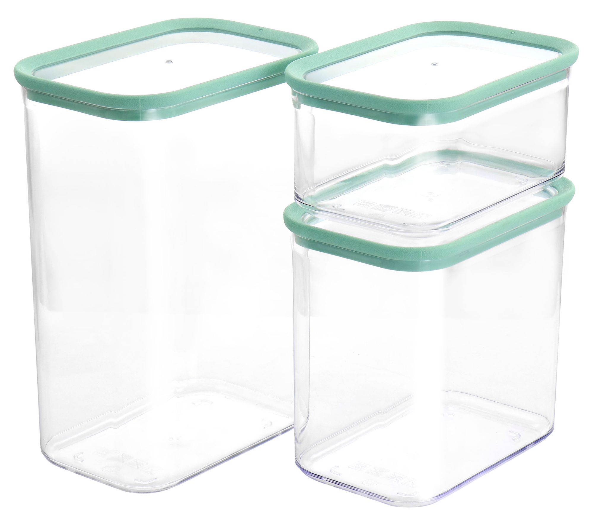Martha Stewart Siobhan 3 Piece Acrylic Storage Container Set