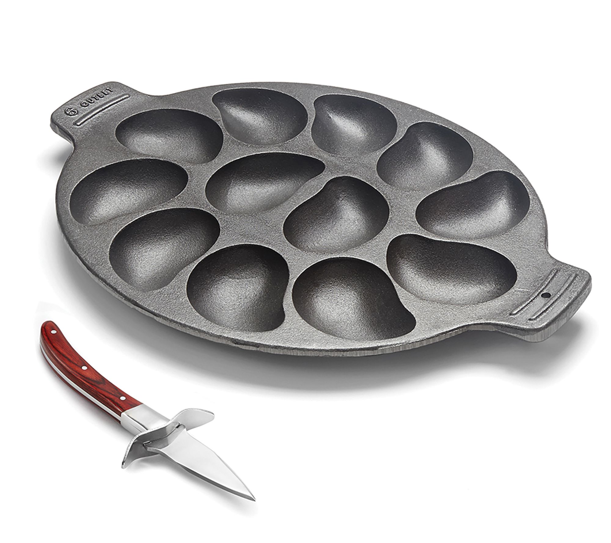 Outset Oyster Knife and Oyster Pan