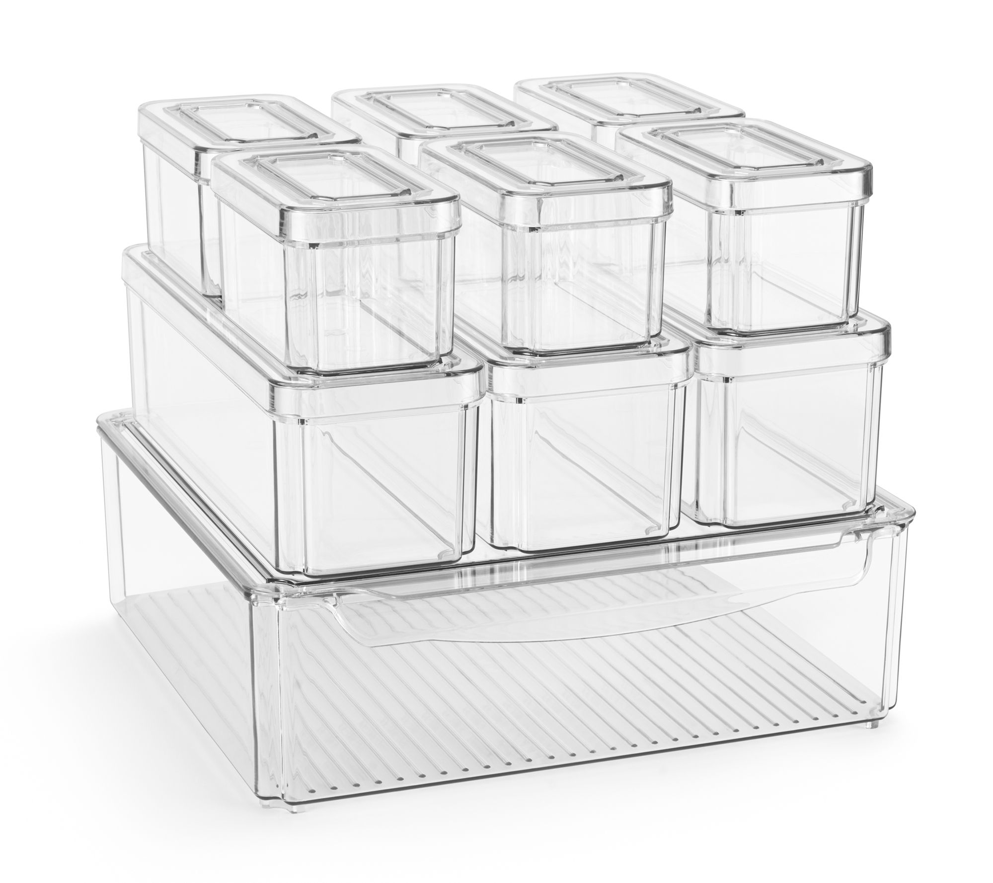 Sorbus 10 Pack Clear Refrigerator Storage Bins