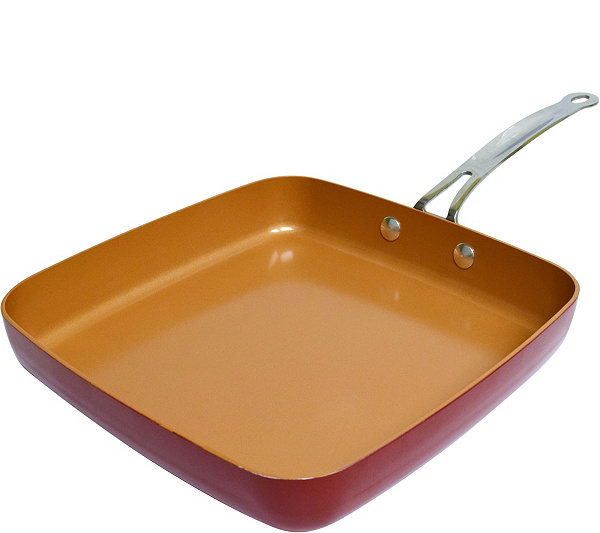 square copper pan lid