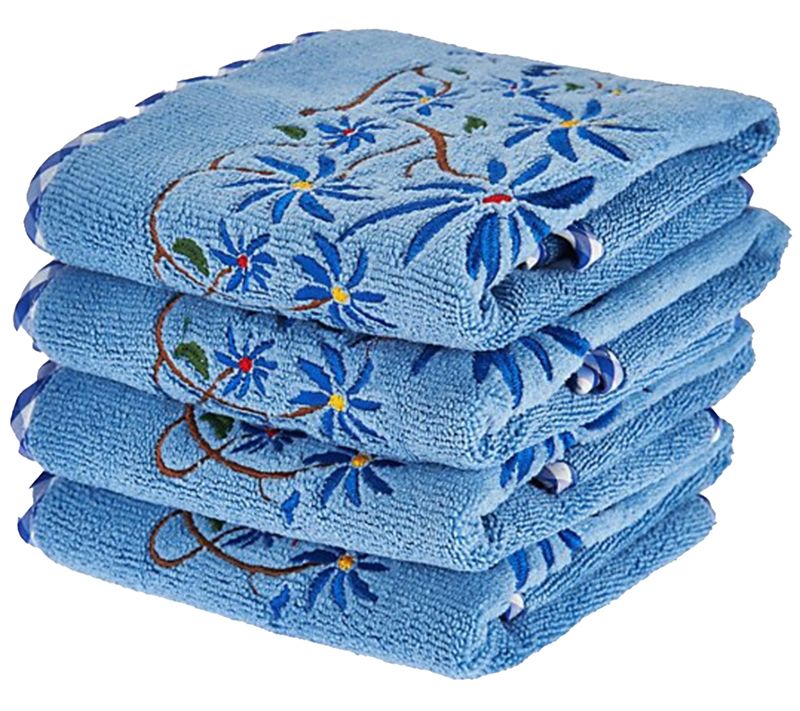 Don Aslett's 12 Piece Daisey Microfiber Cloth and Towel Set