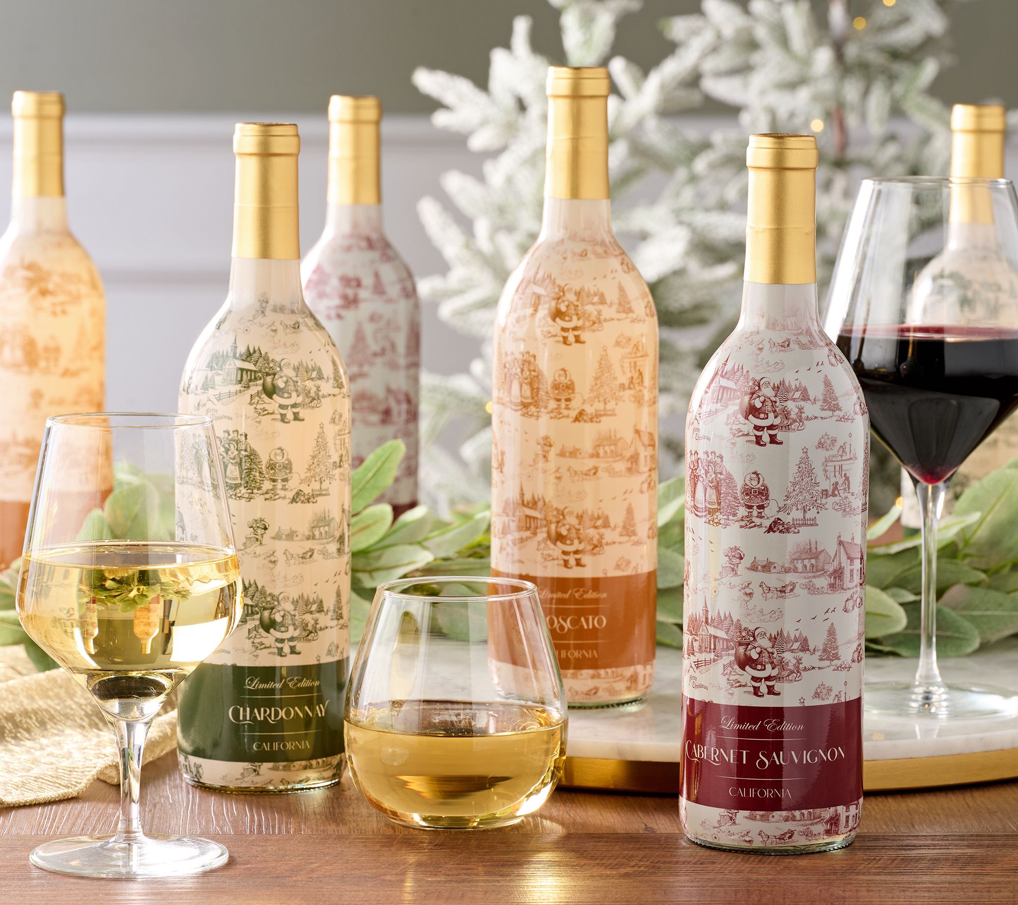Vino Voyage Holiday Wrapped Bottles 12 Wine Set 750ml