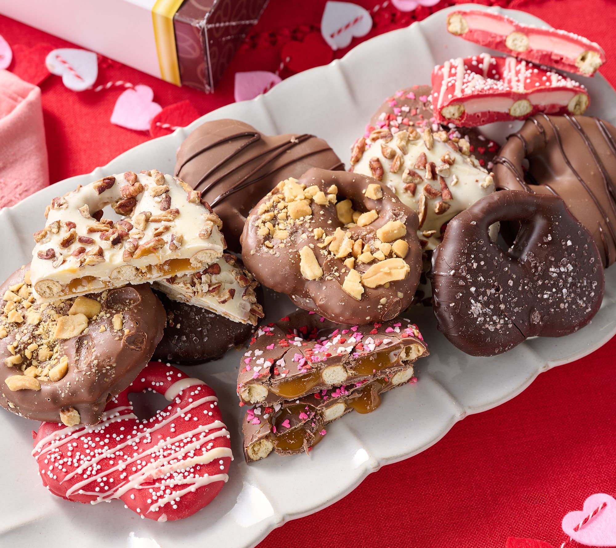 Landies Candies 12 Piece Valentines Day Stuffed Pretzels