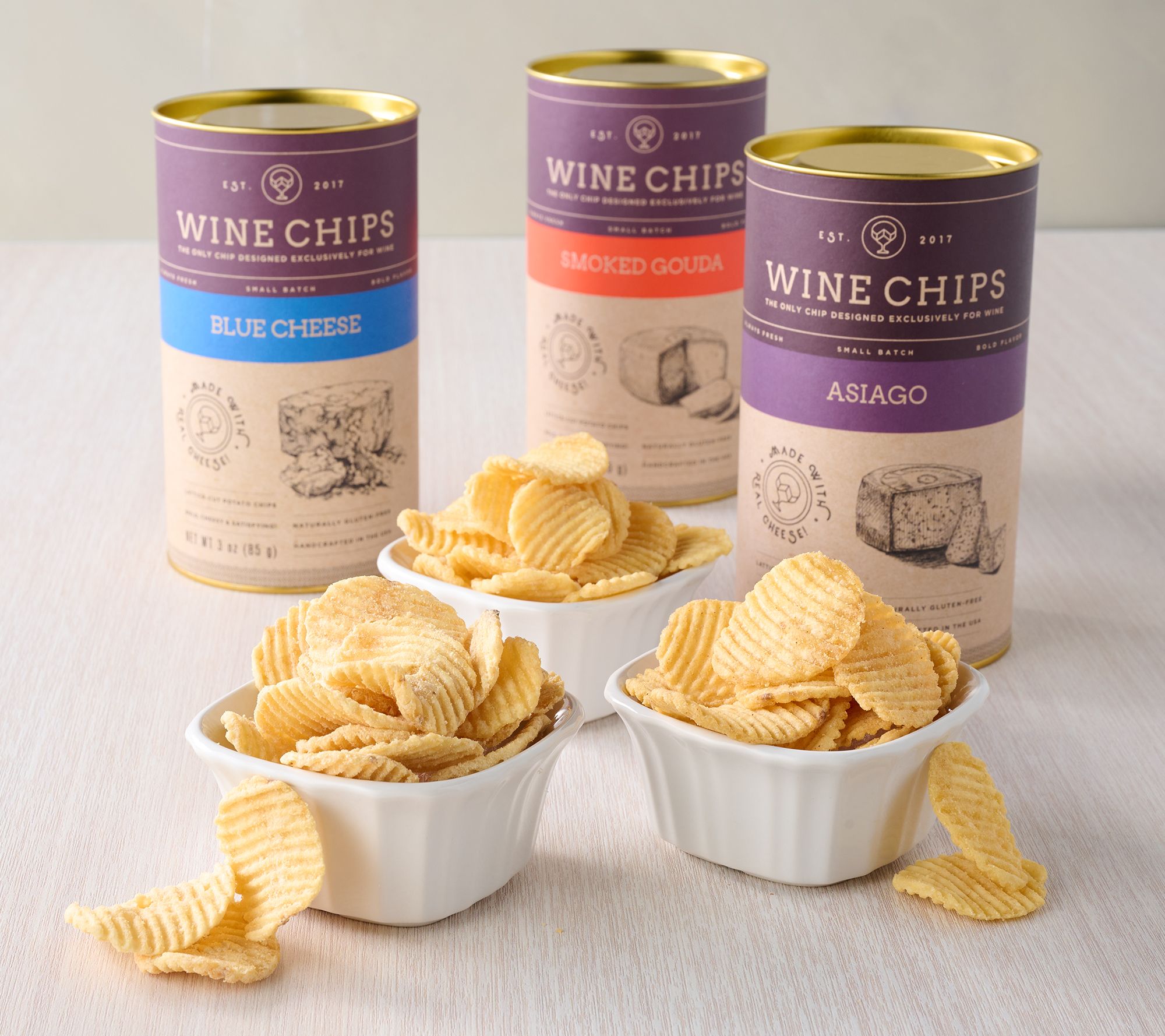 Wine Chips (3) 3-oz Estate Tubes in Choice of Flavors