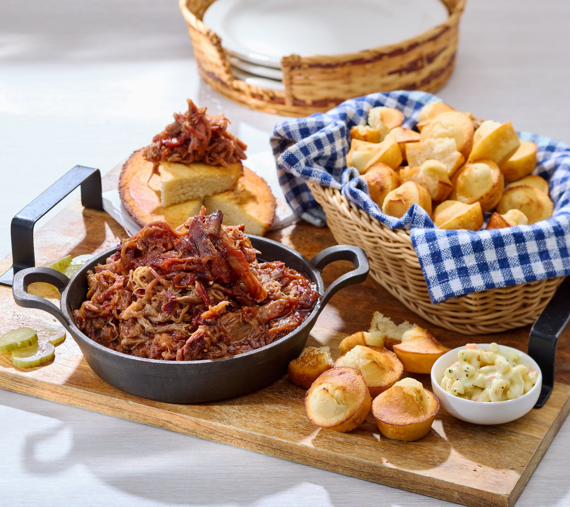 Corky's BBQ 4-lbs Pulled Pork & 4-lbs Cornbread Batter