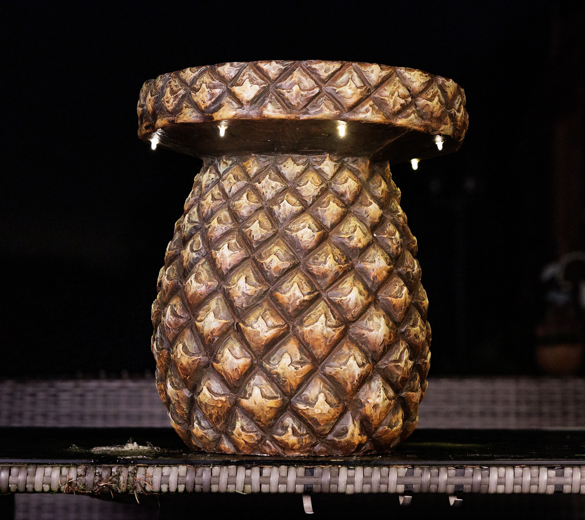 "As Is" Jennings Solar Fruit Shaped Garden Stool