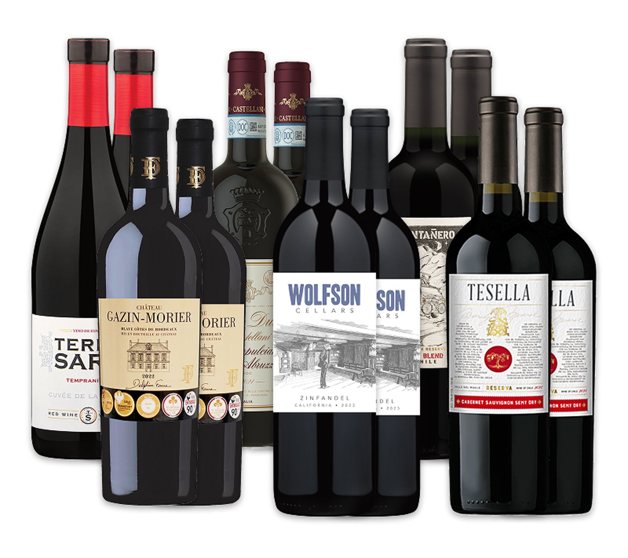 Hemisphere (12) 750ml Btl Red, Set, Pour: Red Wine Collection